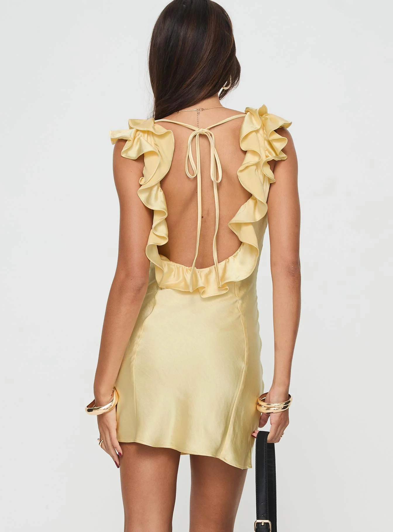 Butacup Frill Mini Dress Yellow