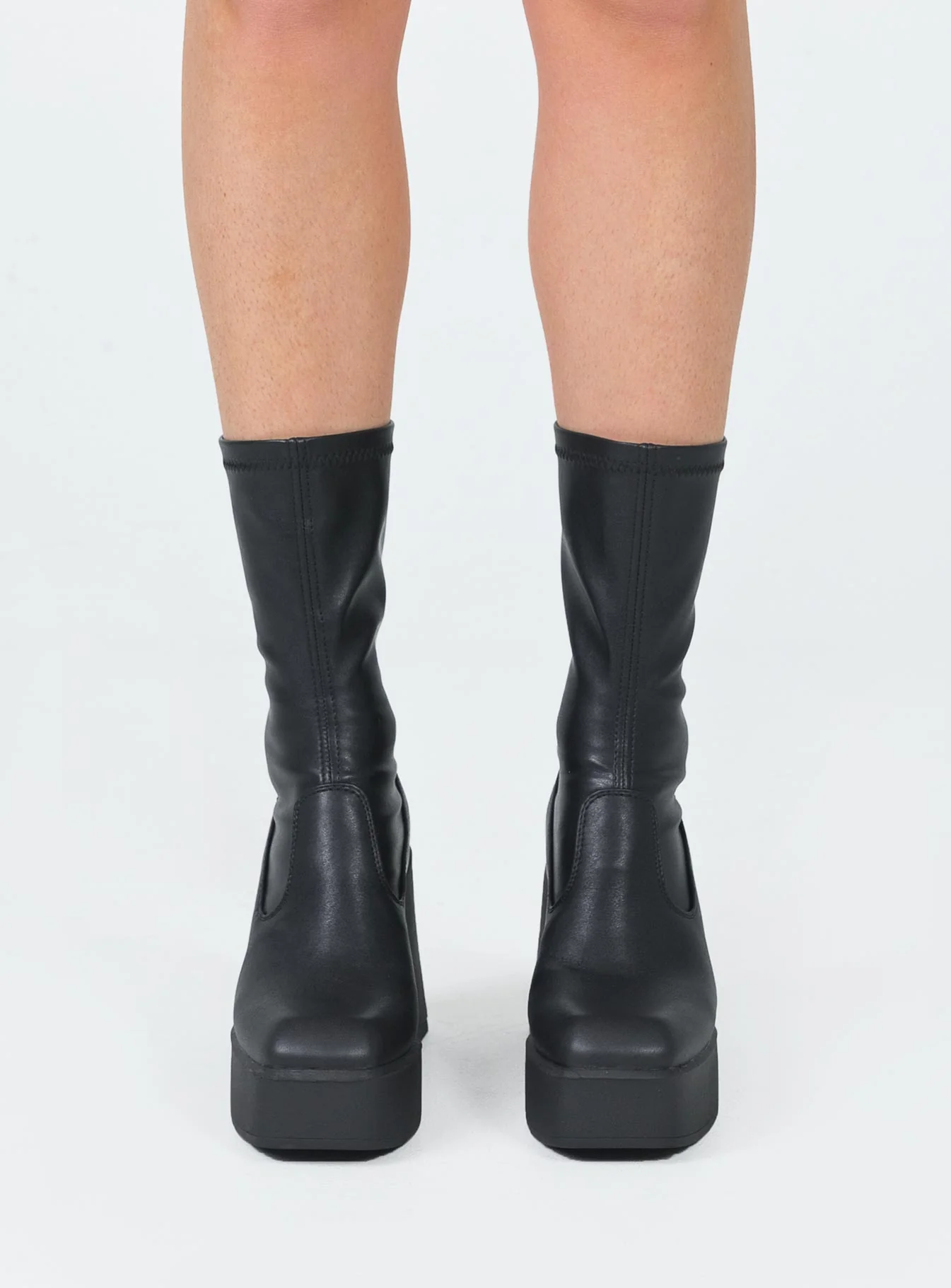 Windsor Smith Baddest Black Stretch Sock Boots