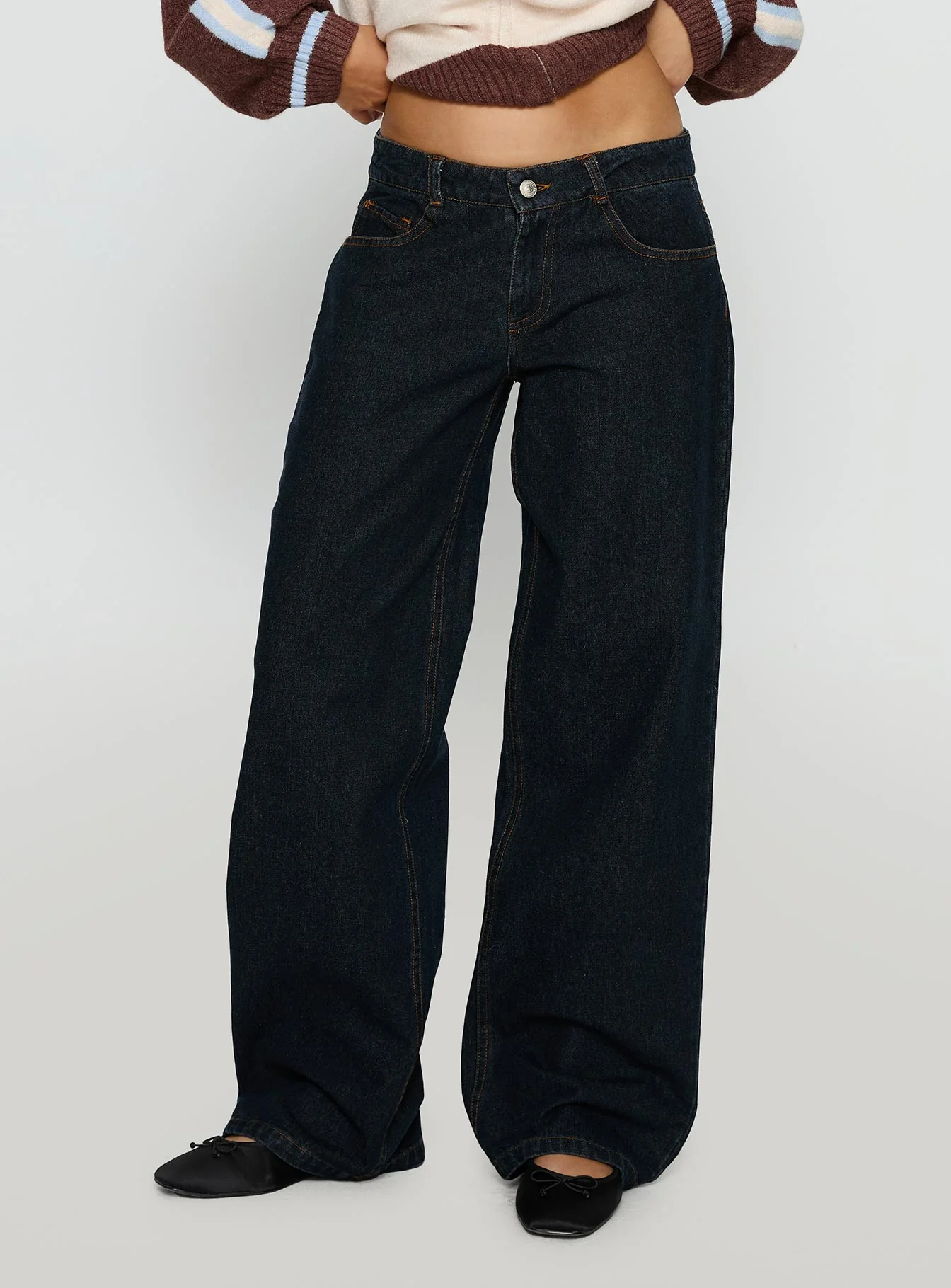 Korinne Low Rise Bootleg Jeans Indigo