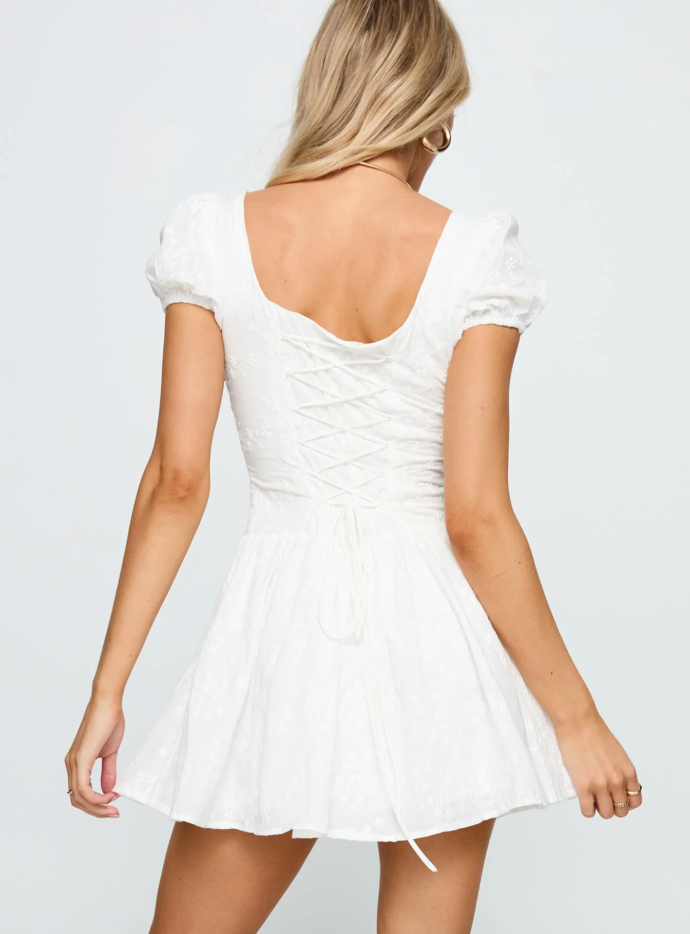 Lethia Corset Mini Dress White