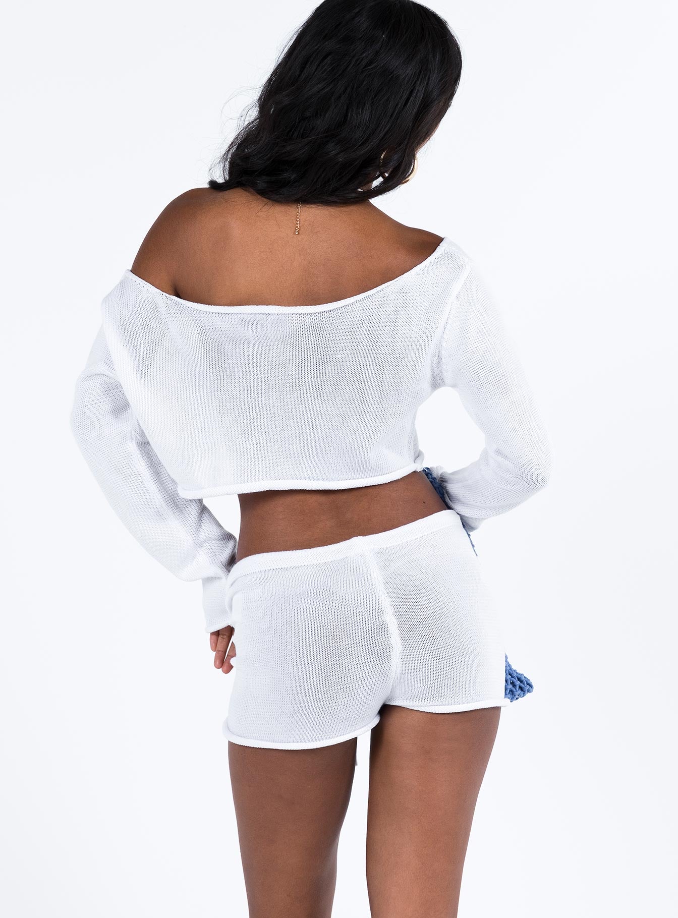 Jora Knit Shorts White