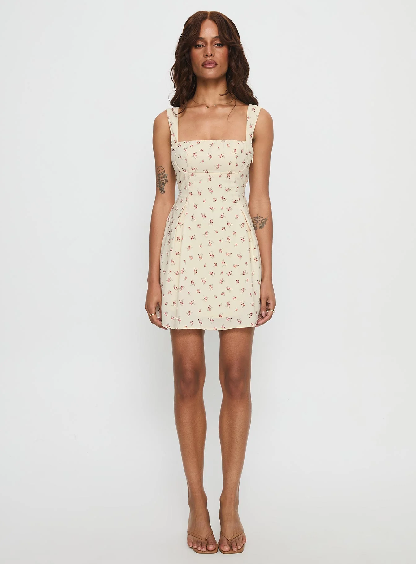 Xanthus Mini Dress Yellow Floral