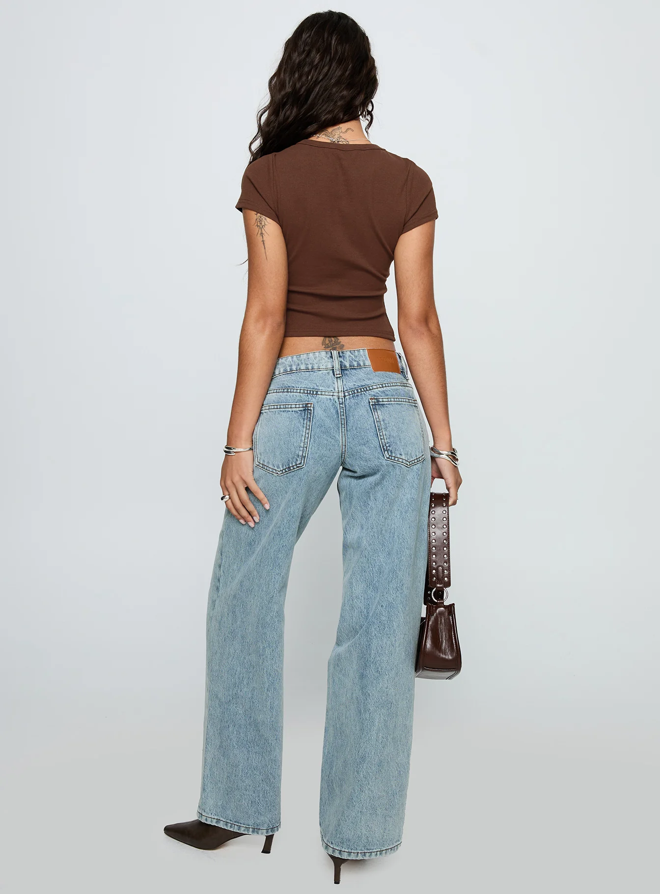 Ellanor Low Rise Slouch Denim Jean Light Blue