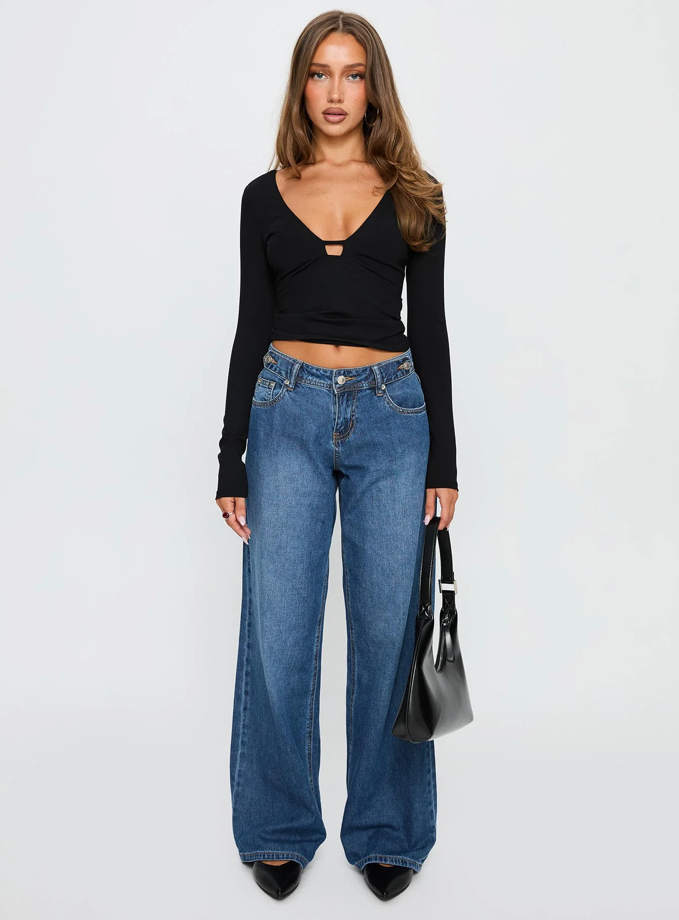 Sold On You Long Sleeve Top Black