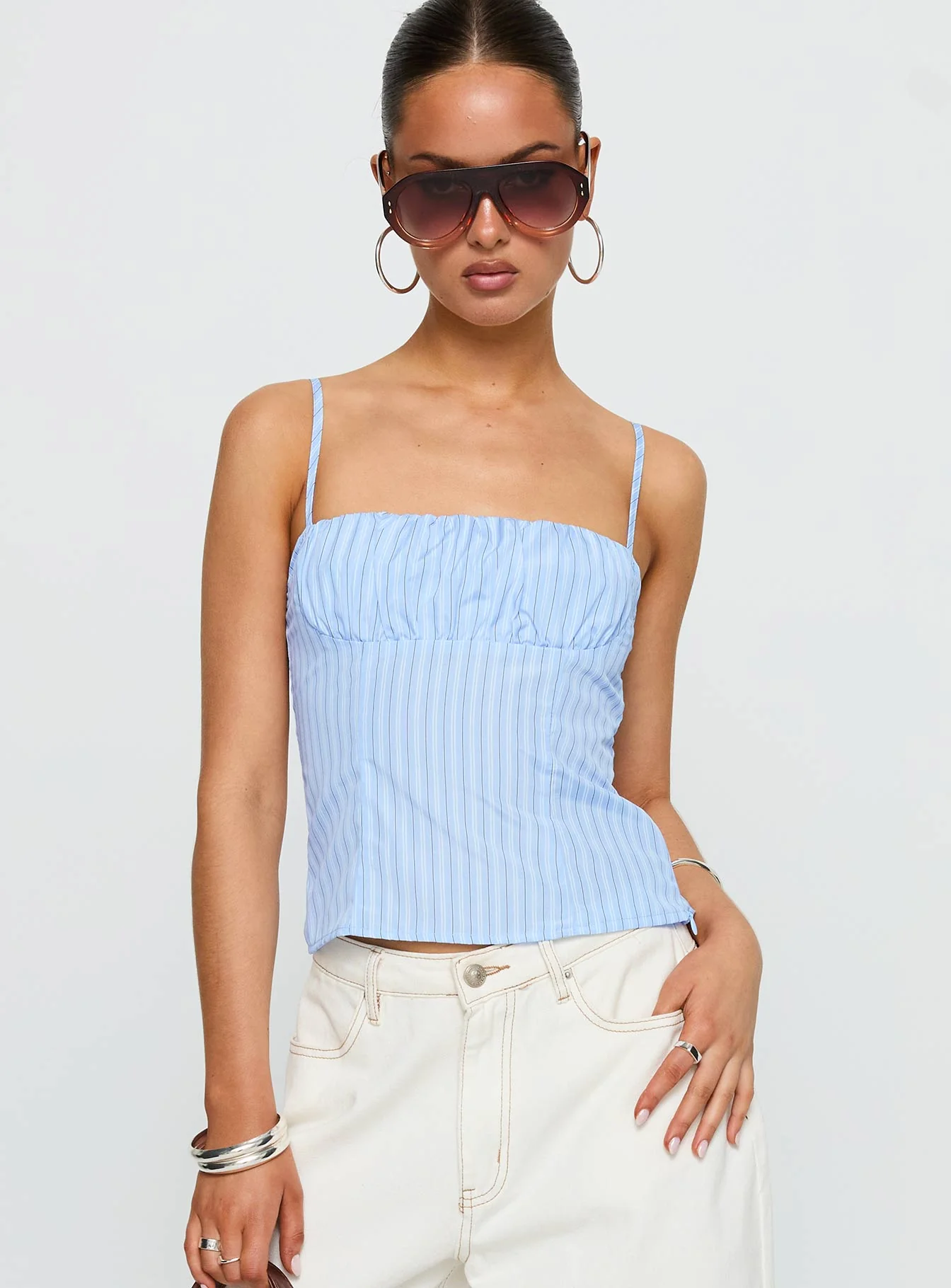 Isolabella Top Blue Stripe