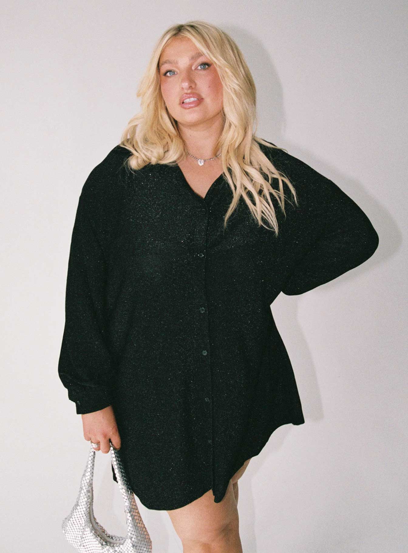 Evolving Shirt Dress Black Curve