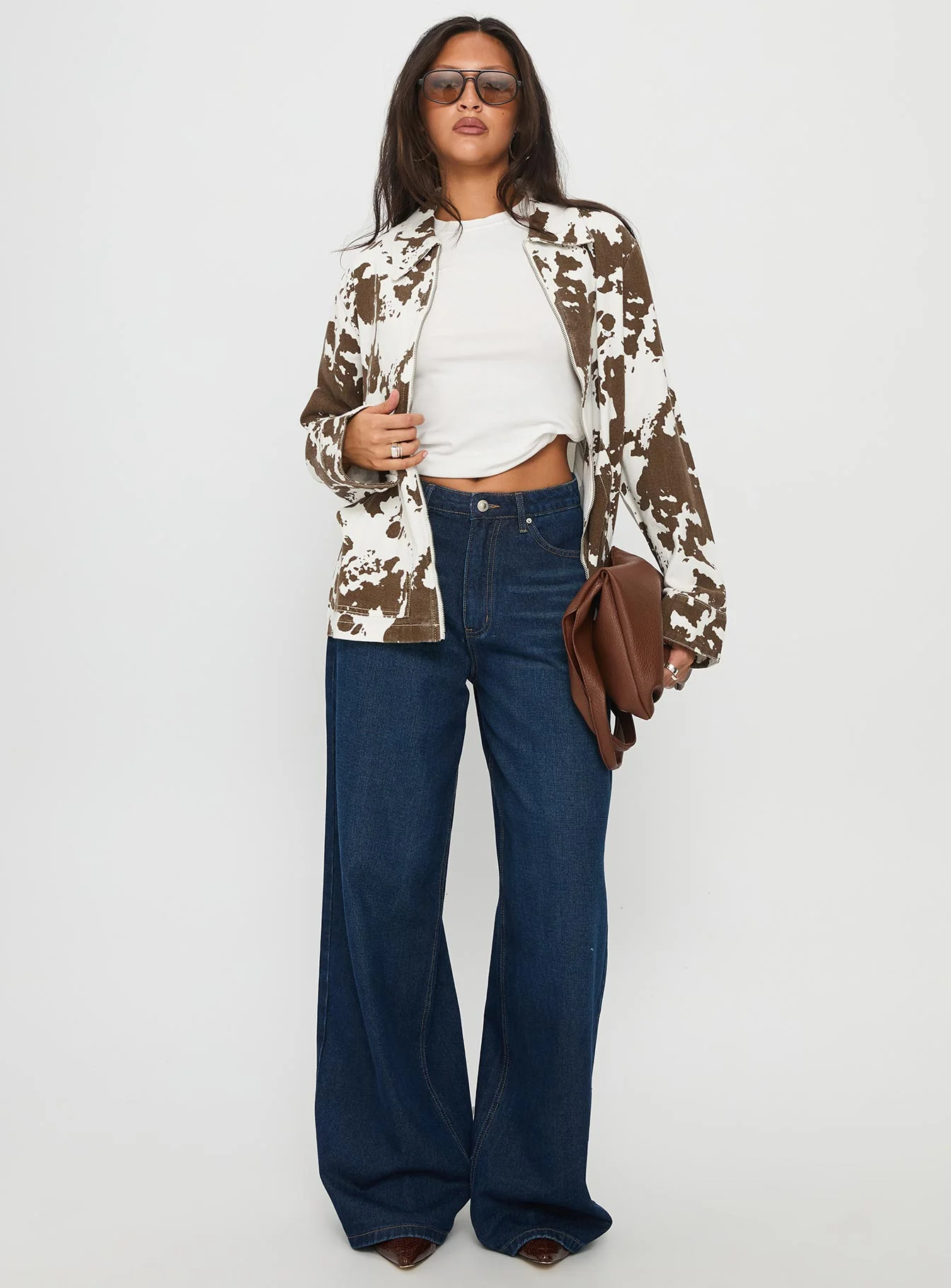 Another Life Zip Through Jacket Cow