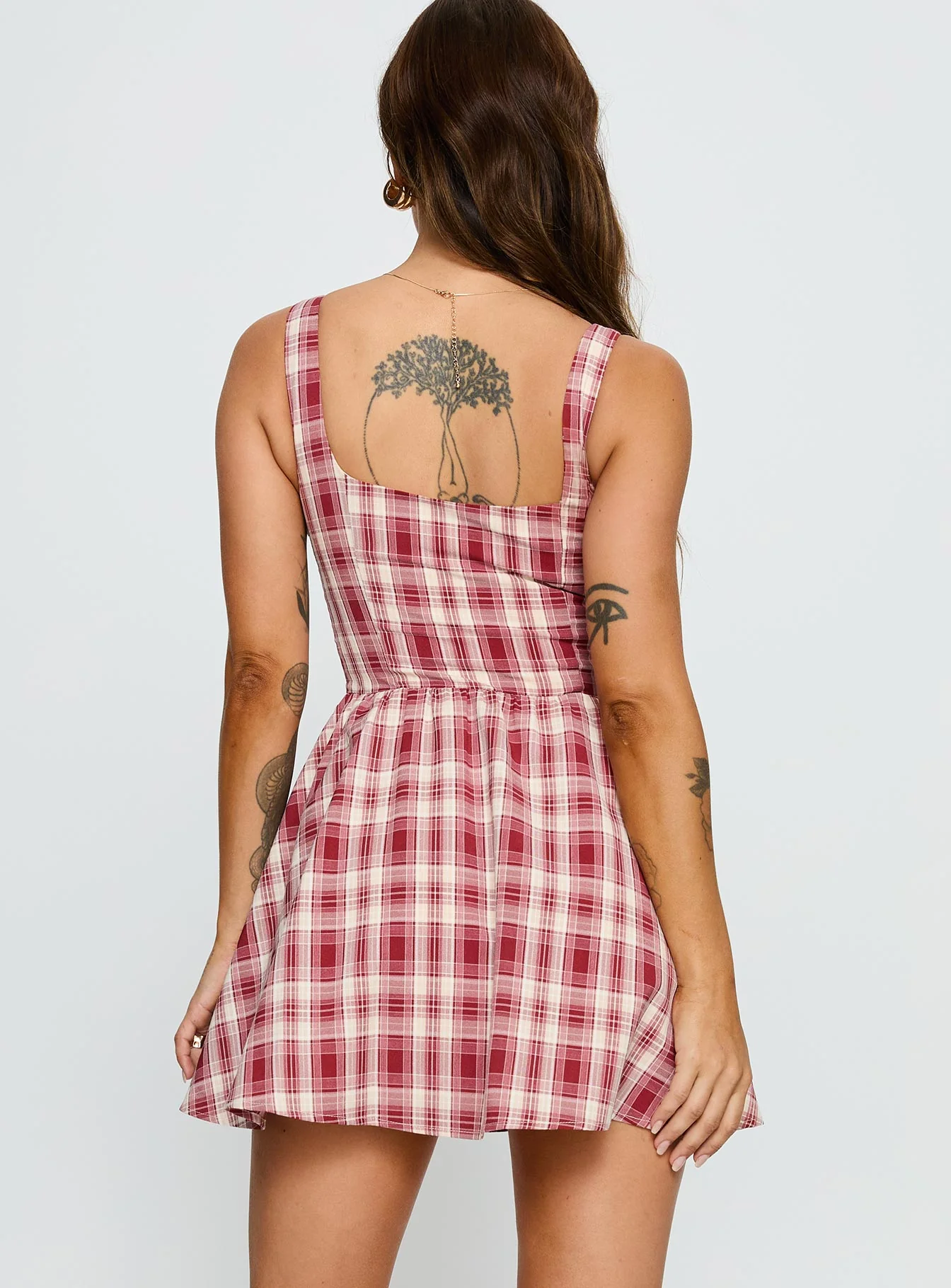 Ofeliah Mini Dress Red Check