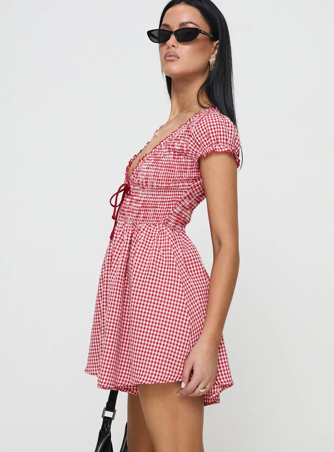 Wescott Gingham Playsuit Red / White