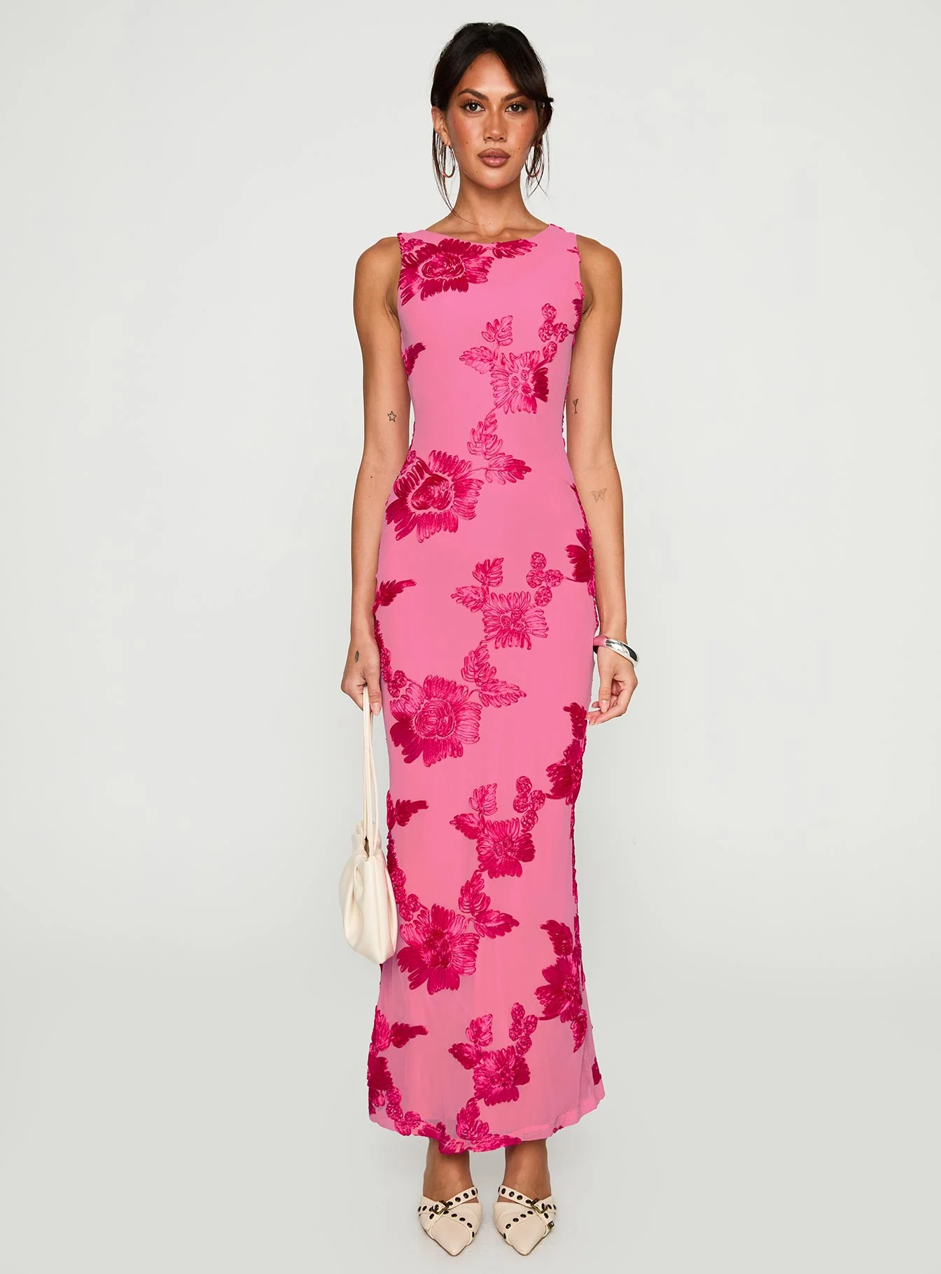 Fionna Floral Maxi Dress Pink