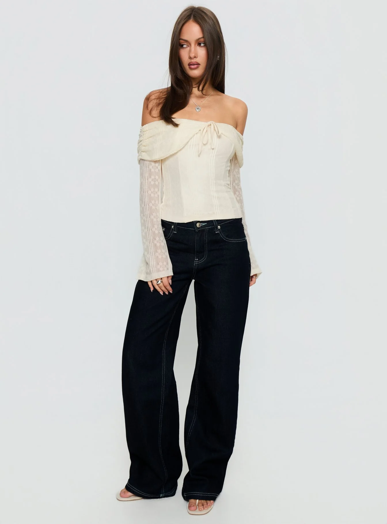 Colettie Long Sleeve Top Cream