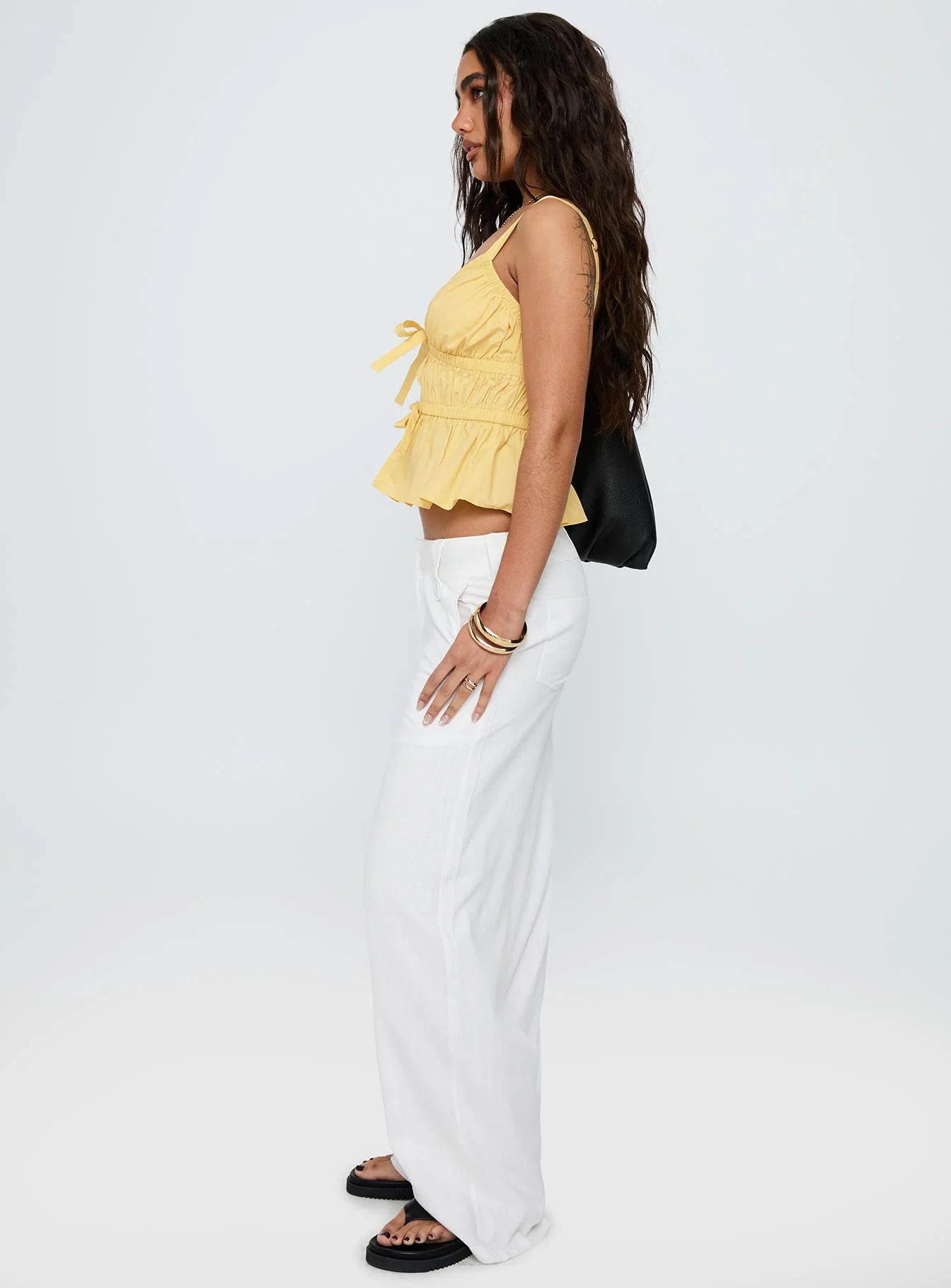 Pedra Wide Leg Pant White