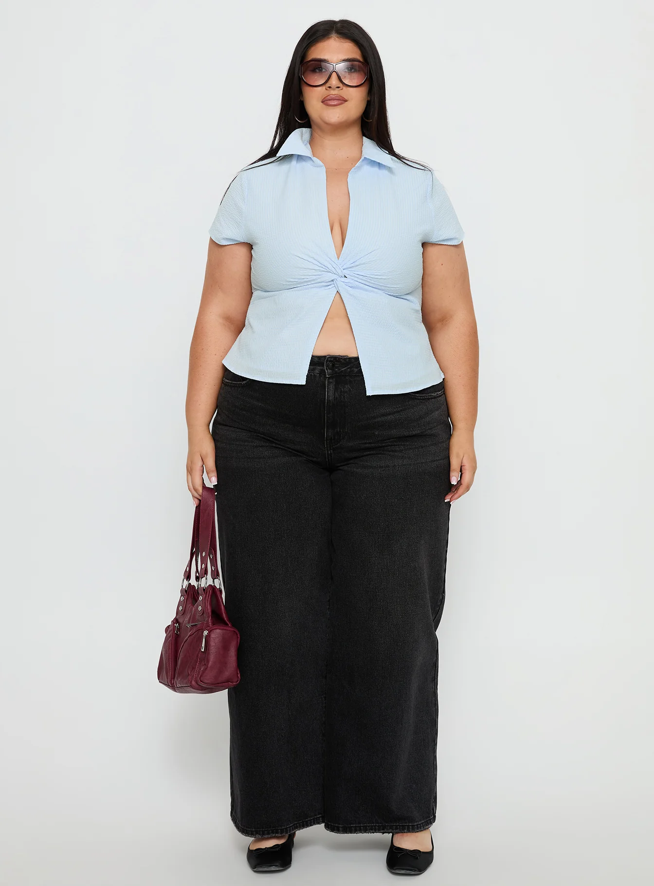 Lover Blues Twist Top Blue Curve