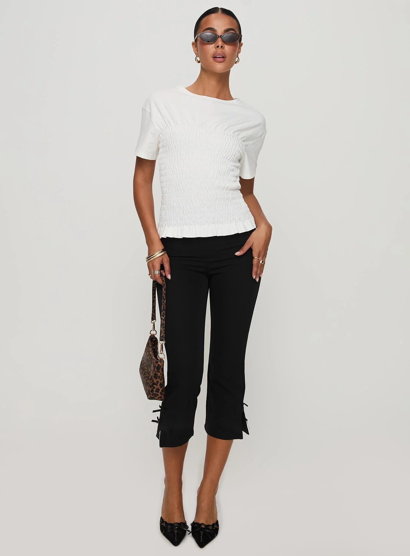 Maybe Tomorrow Ruched Top White