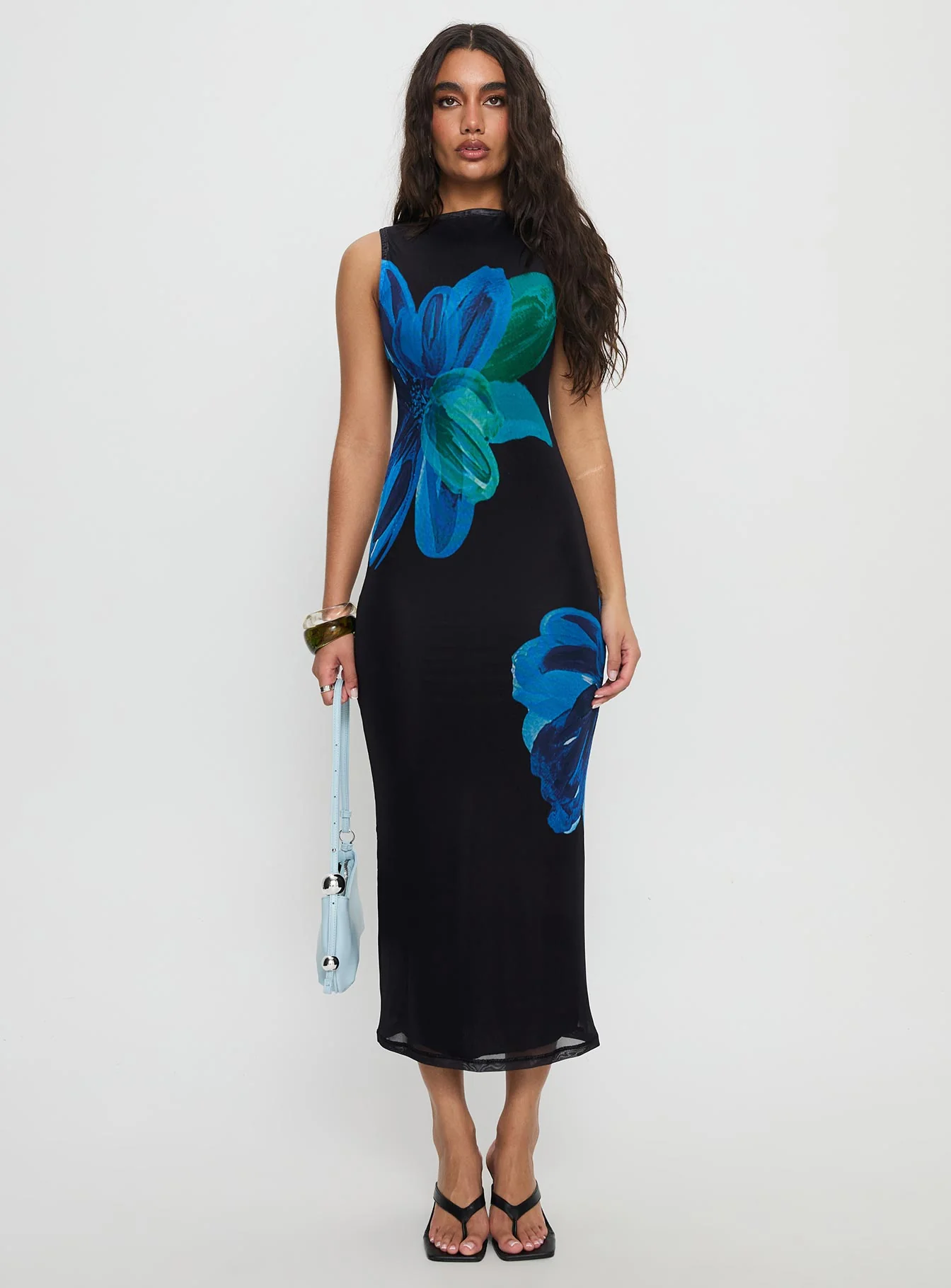 Fayola Maxi Dress Blue Floral