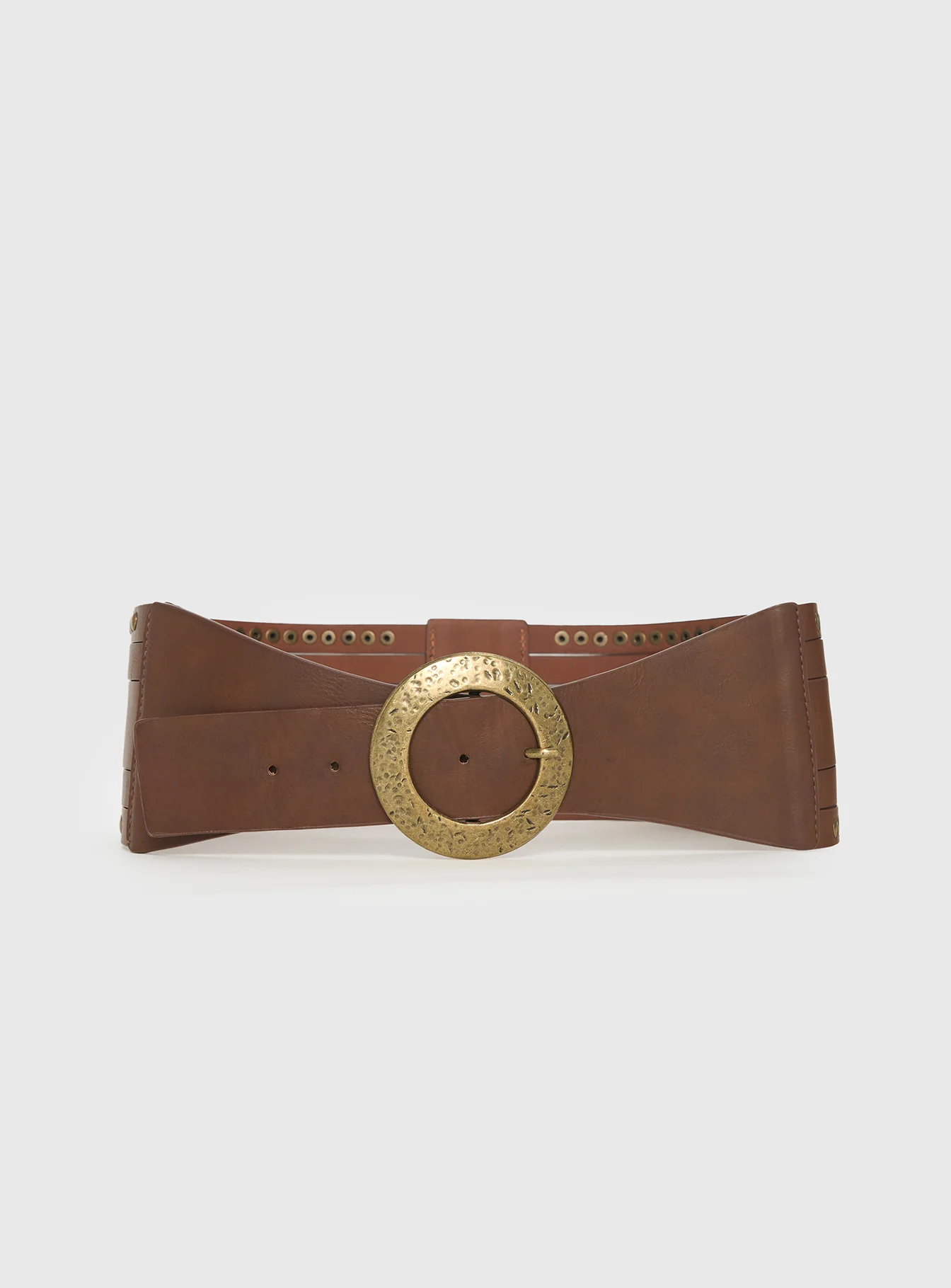 Vanish Faux Leather Belt Brown