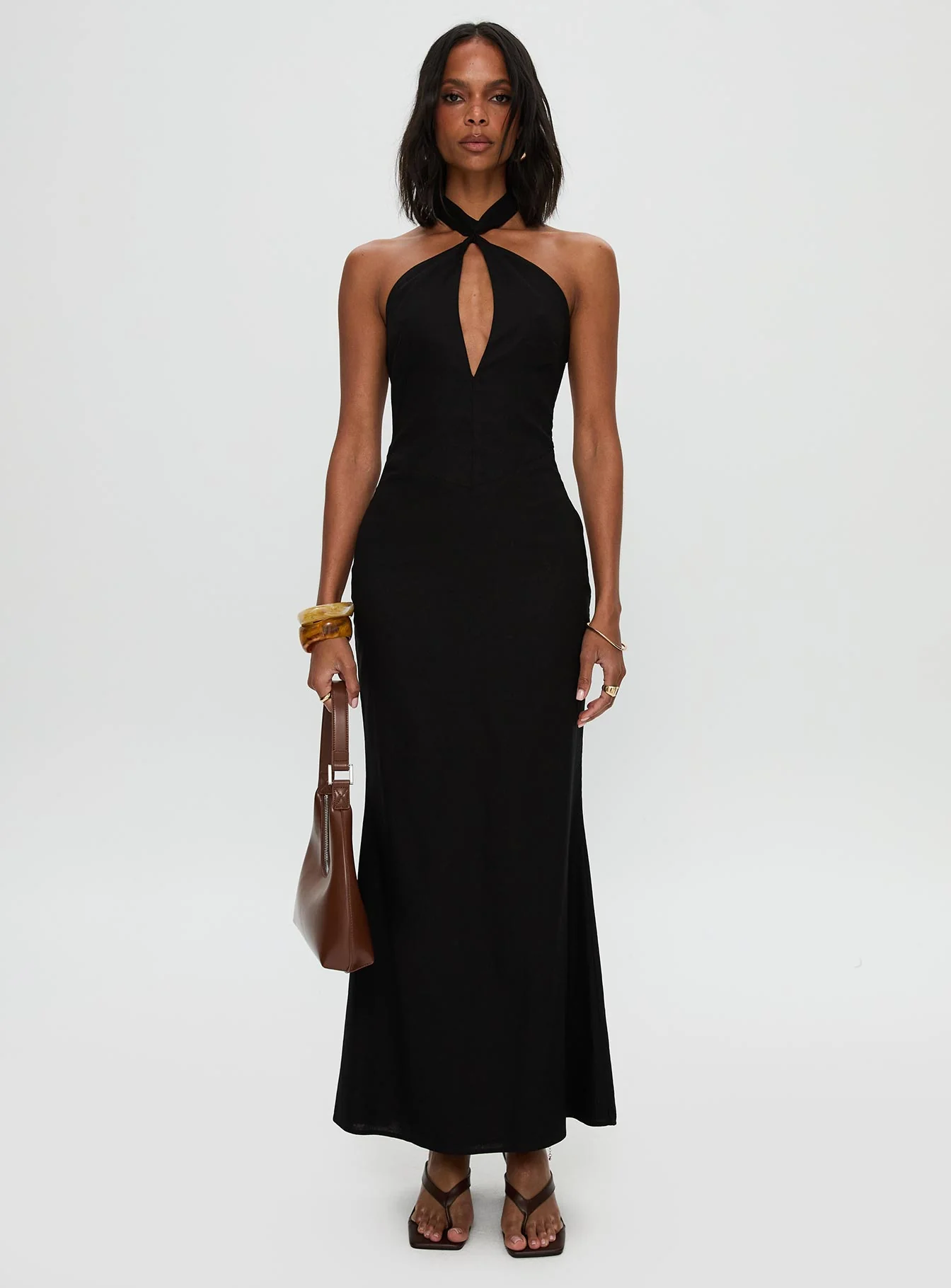 Rapture Halter Maxi Dress Black