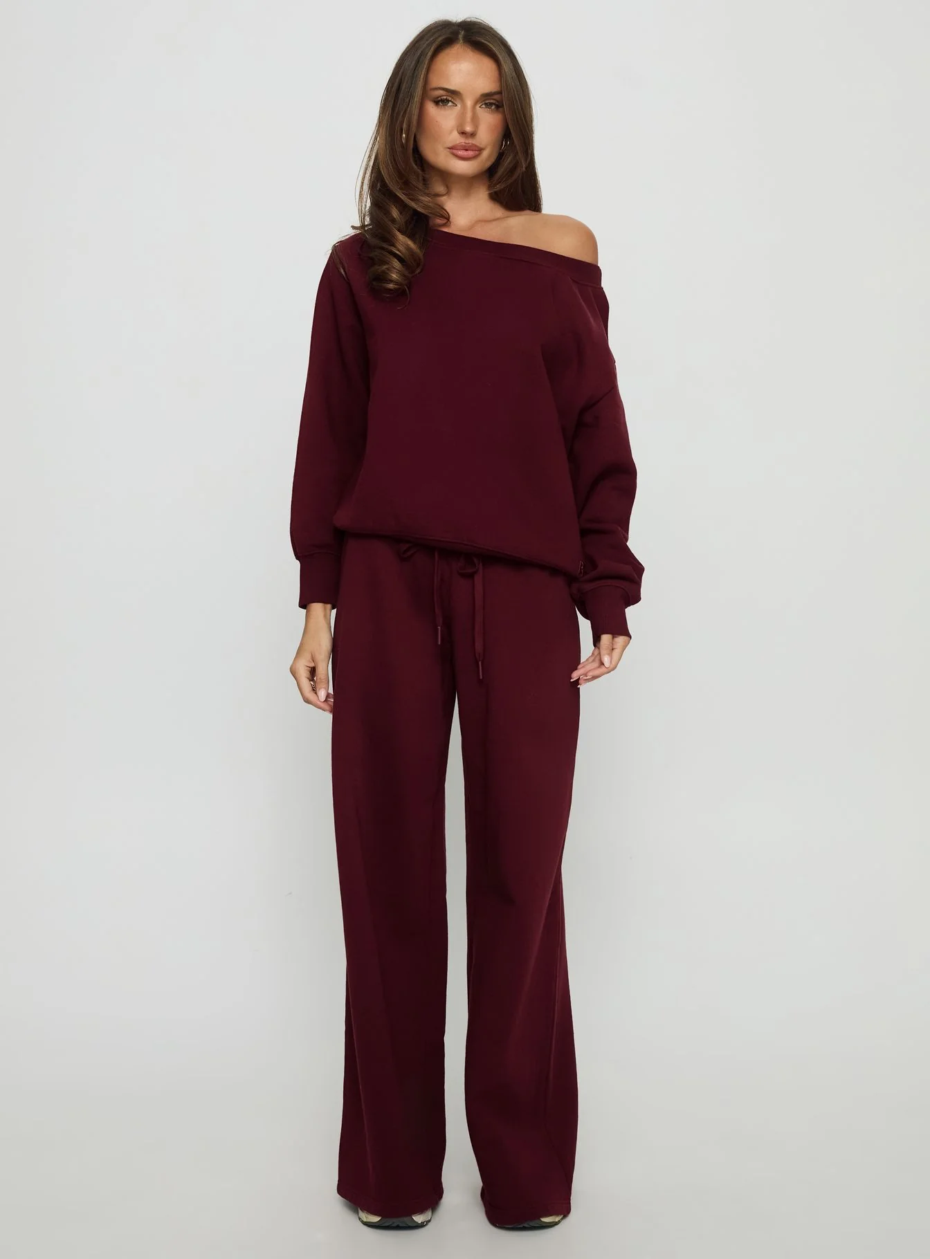 Dodie Wide Leg Pants Washed Currant