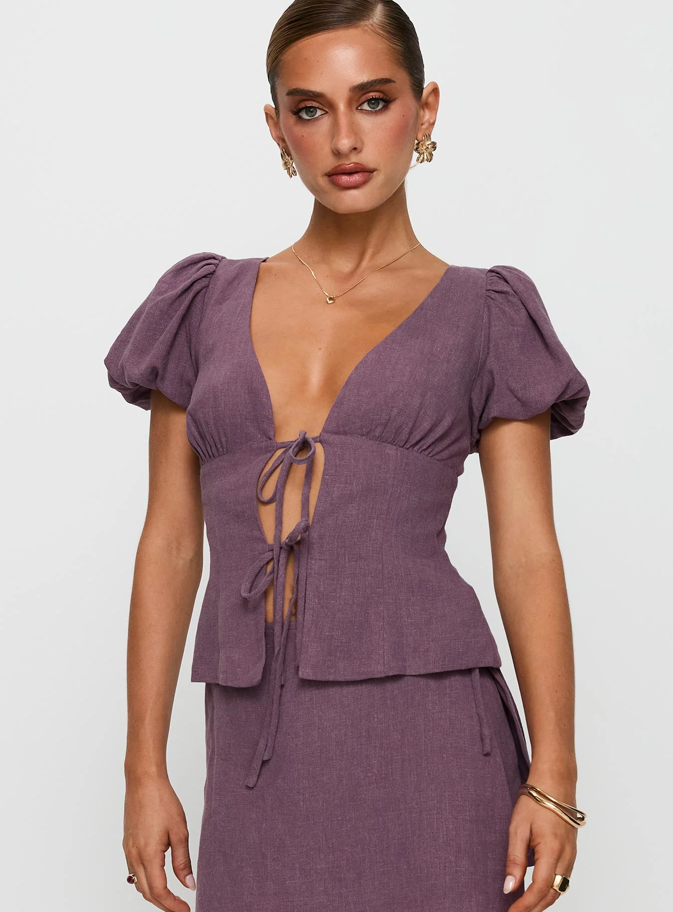 Wilhelmina Blouse Top Mauve