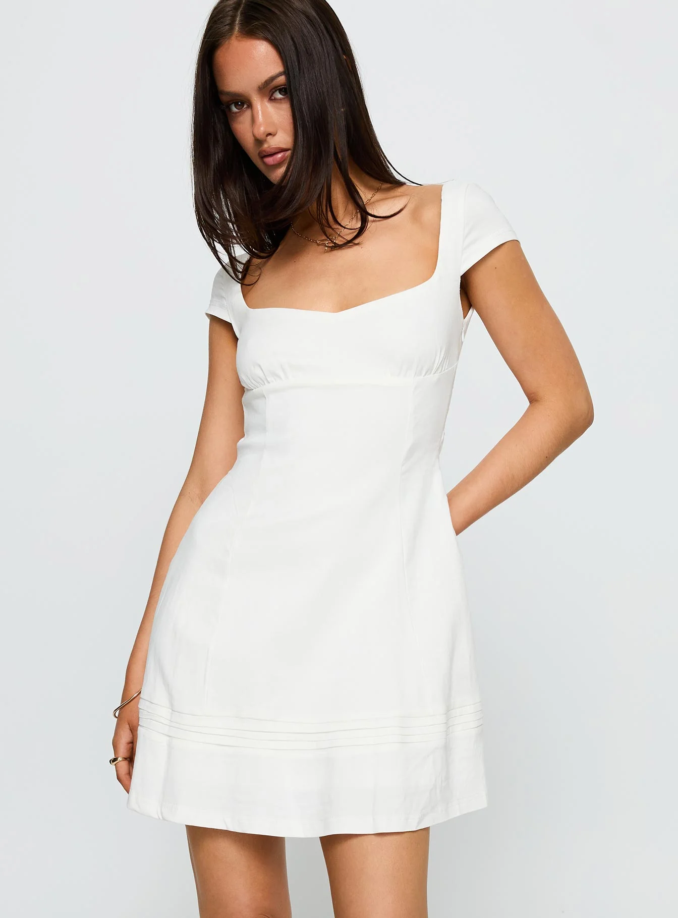 Infinite Wonders Mini Dress White
