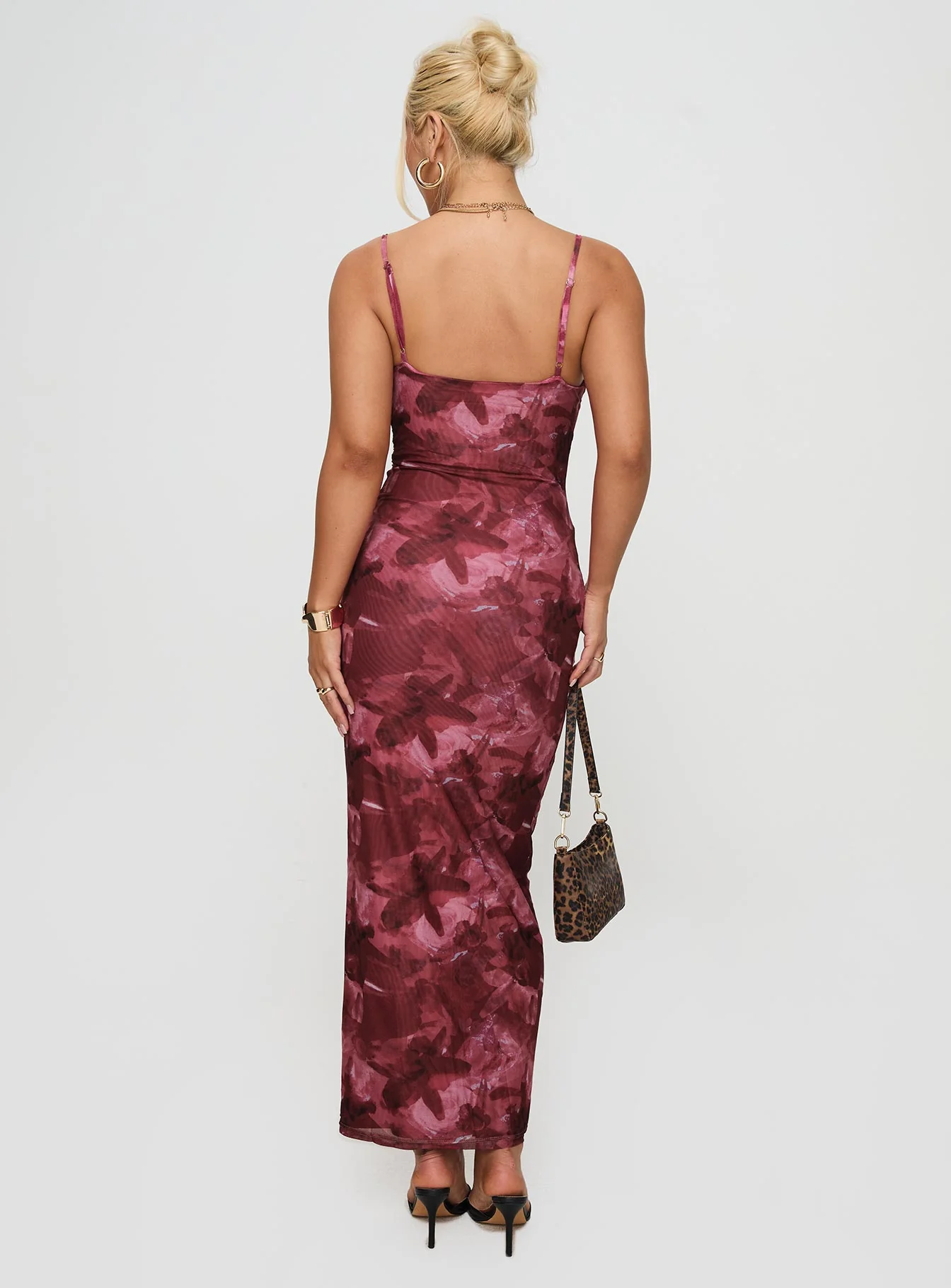 Hathaway Maxi Dress Burgundy Floral