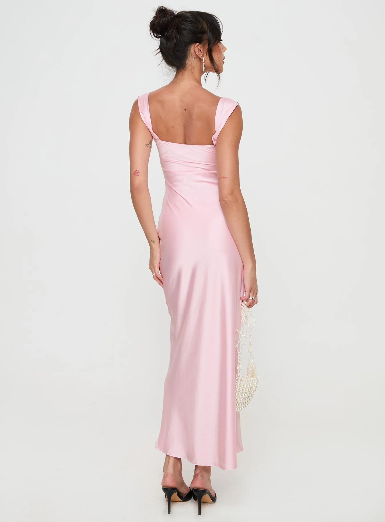 Azura Off The Shoulder Maxi Dress Pink