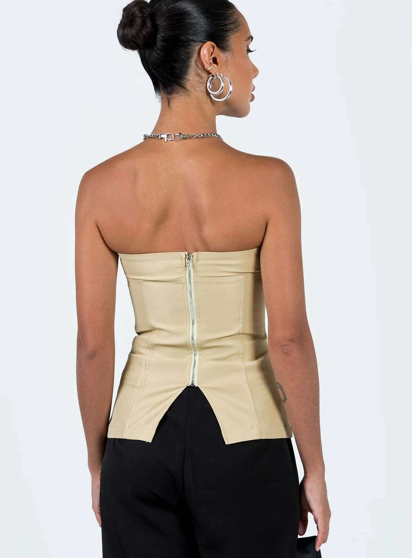 Wesanders Strapless Top Camel