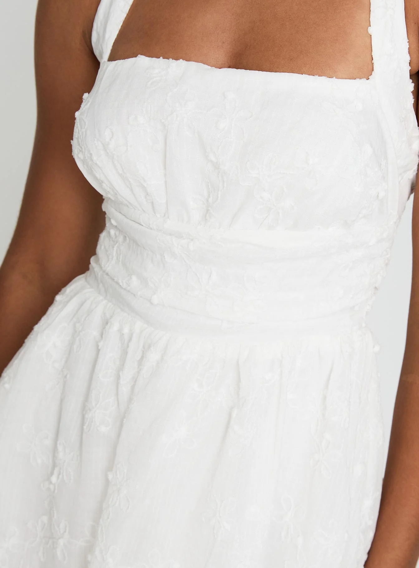 Scarlytte Halter Mini Dress White