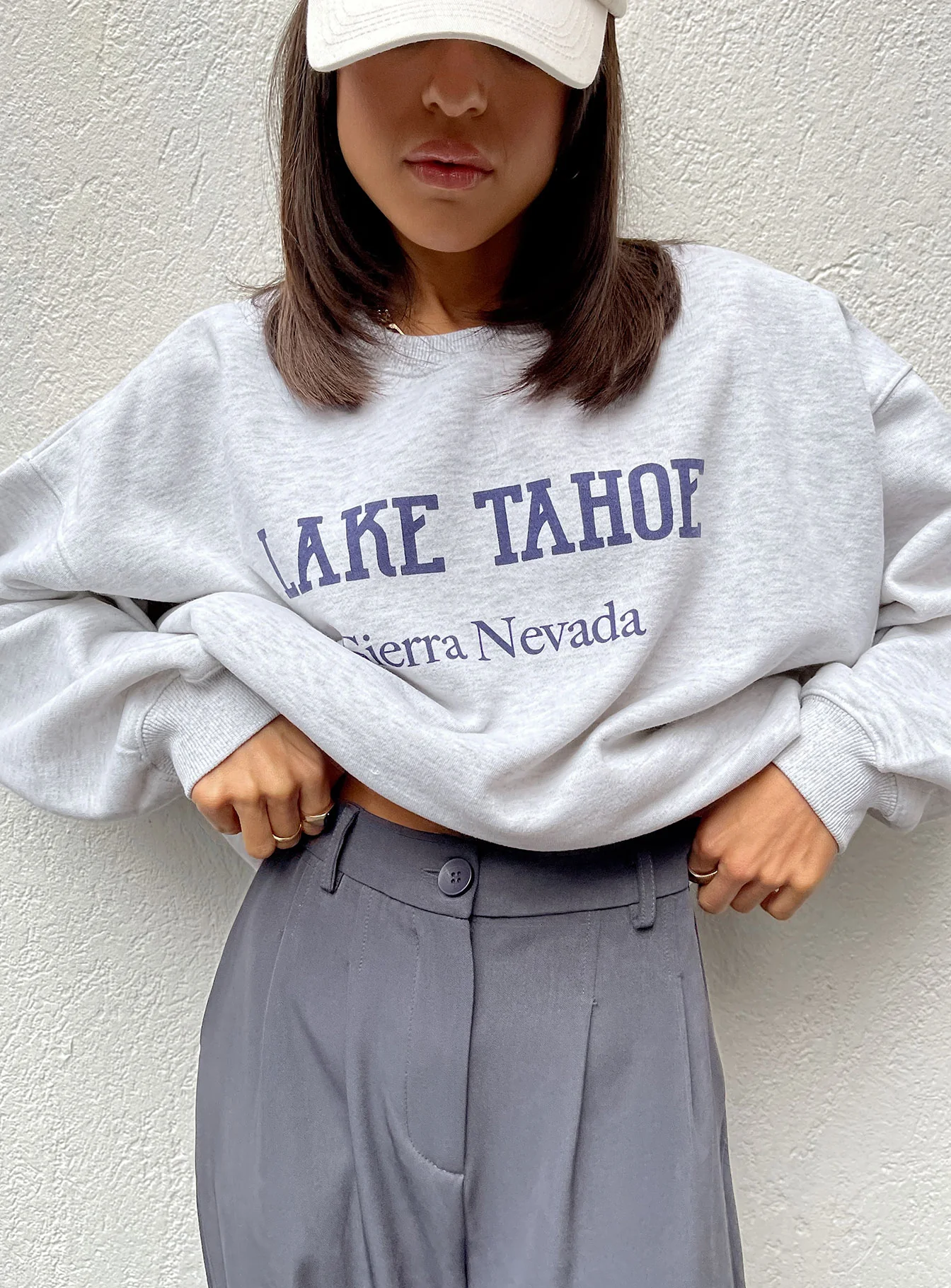 Lake Tahoe Crewneck Sweatshirt Grey