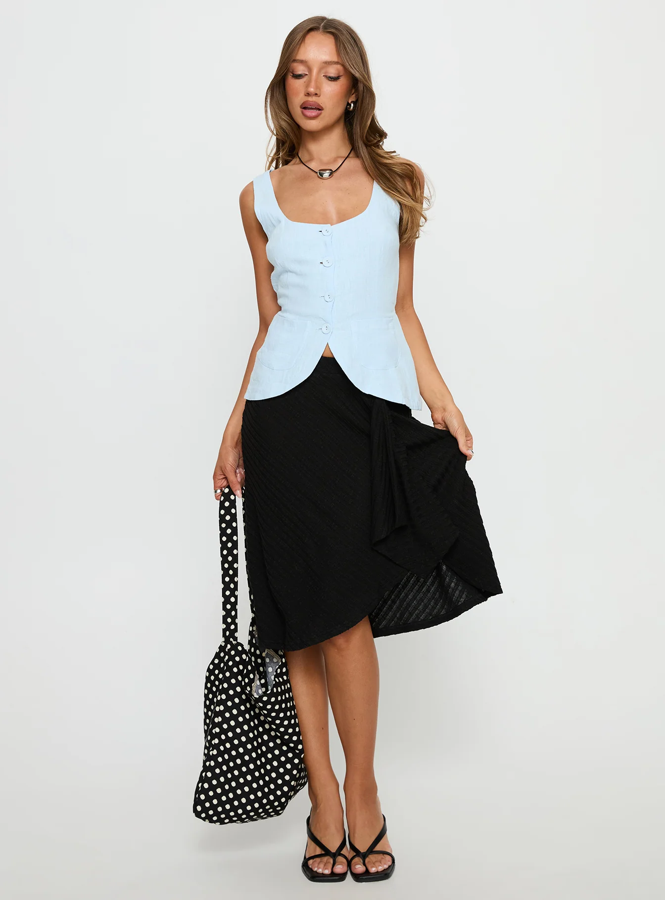 Spirito Vest Top Blue