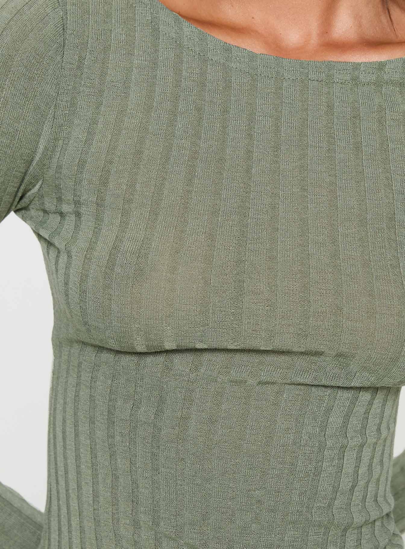 Sink In Long Sleeve Top Green