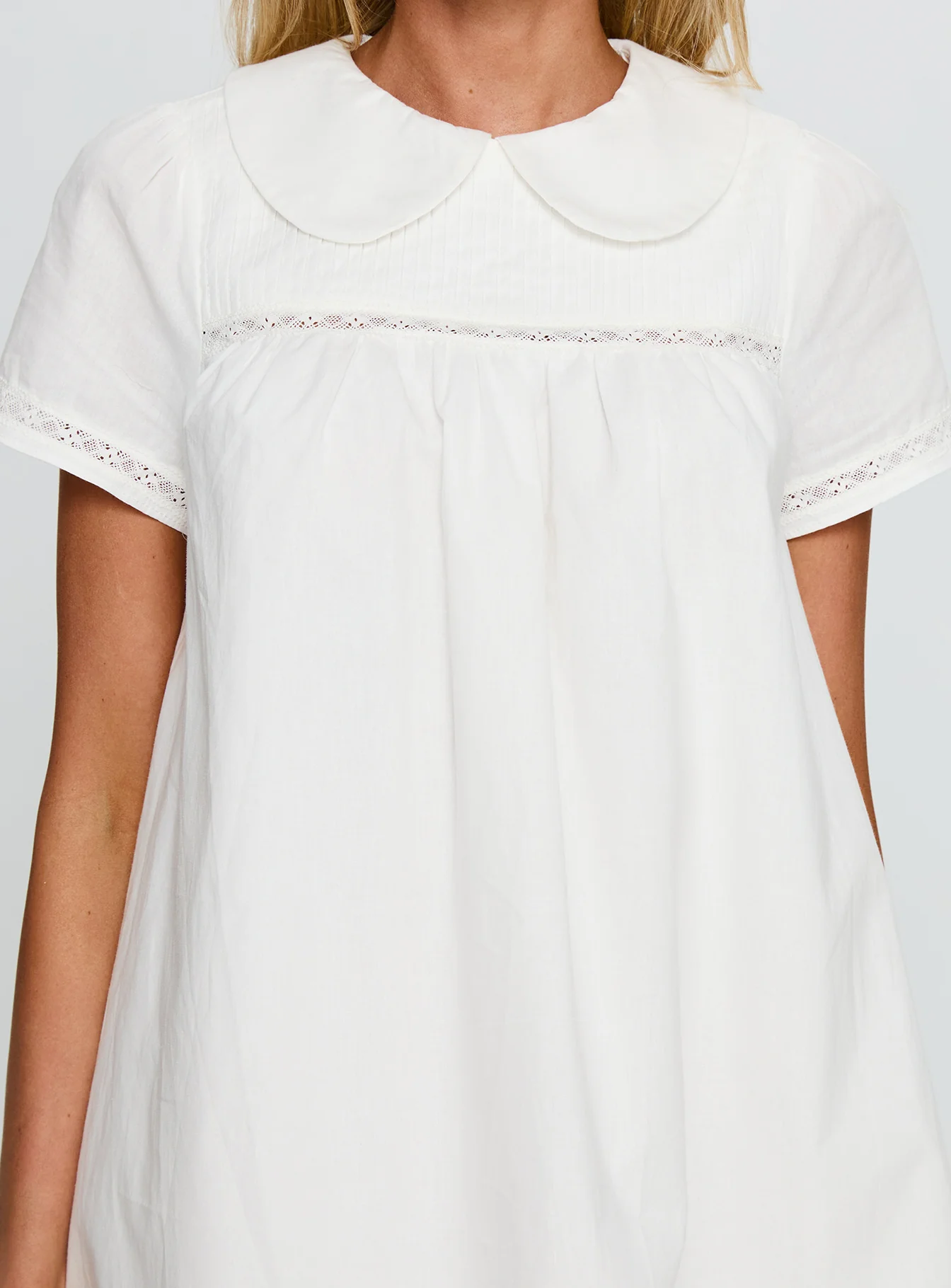 Bethanne Babydoll Mini Dress White