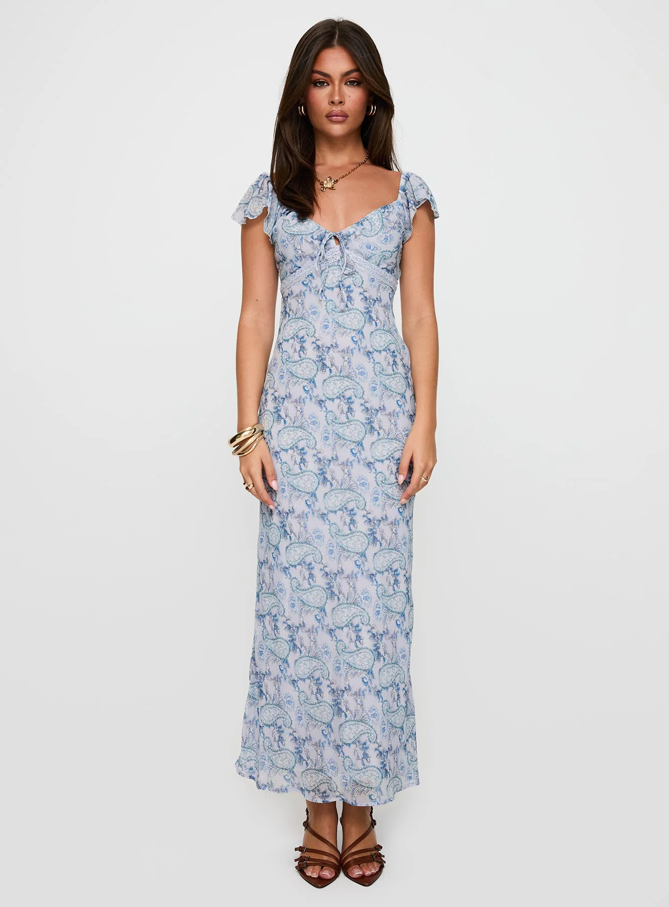 Dahleia Maxi Dress Blue Paisley