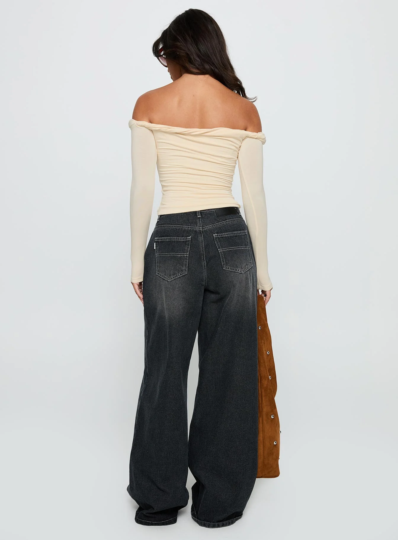 Naylor Wide Leg Jeans Grey Wash