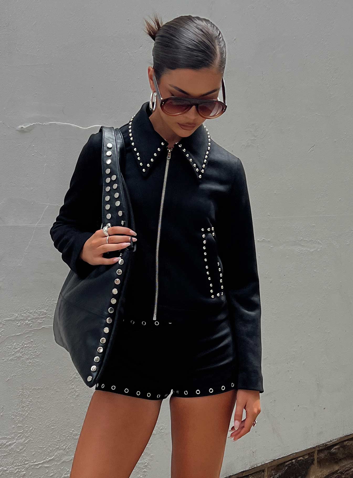 Houdini Eyelet Mini Short Black