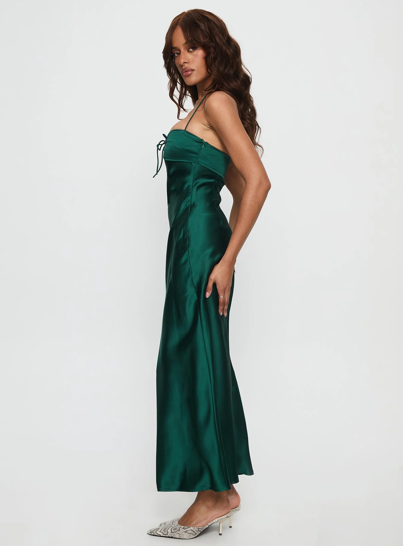 Fireproof Halter Maxi Dress Forest Green