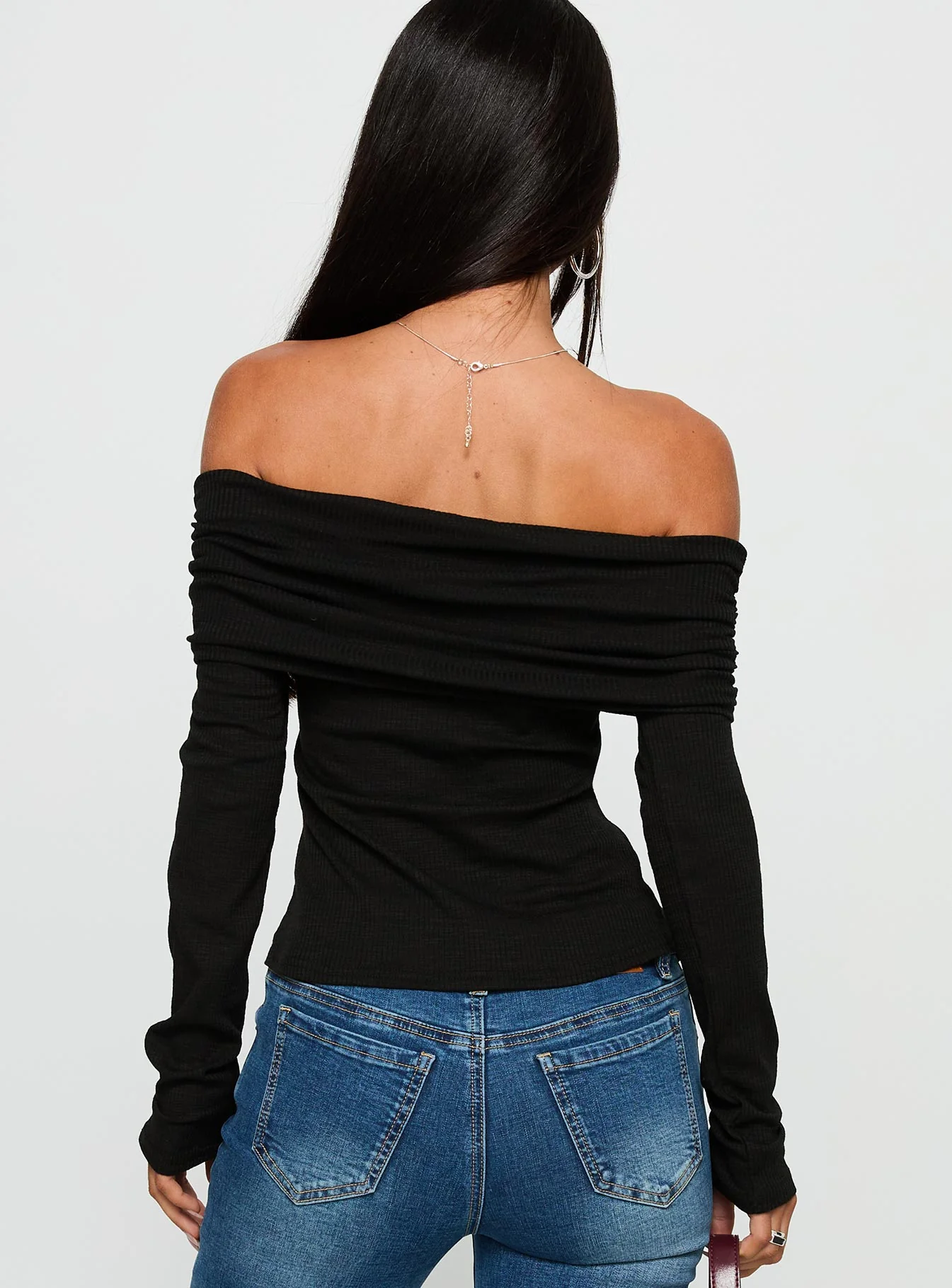 Victorea Off Shoulder Top Black