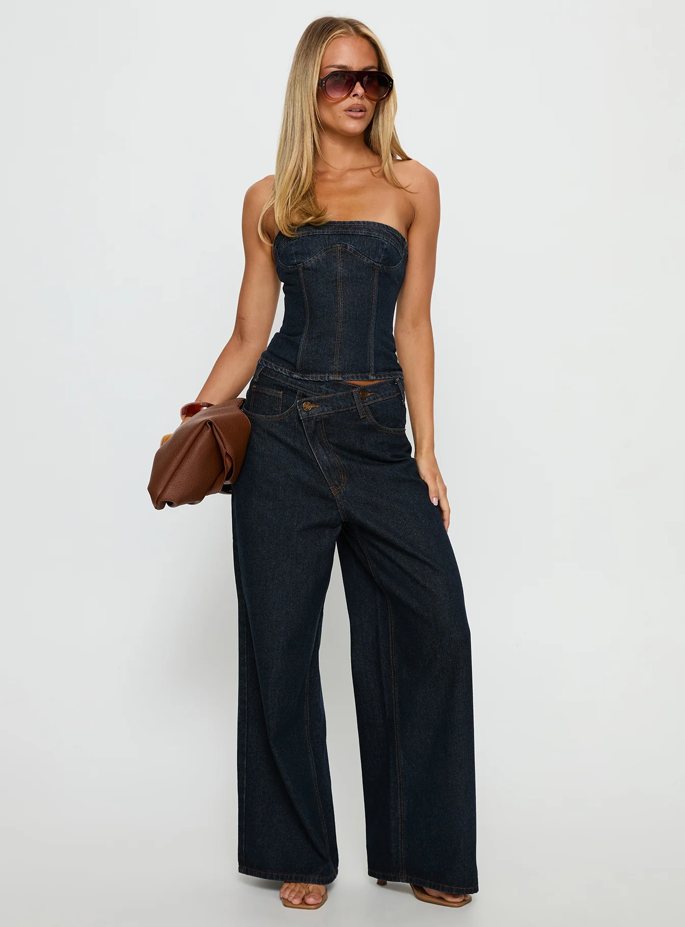Sweetness Strapless Top Indigo