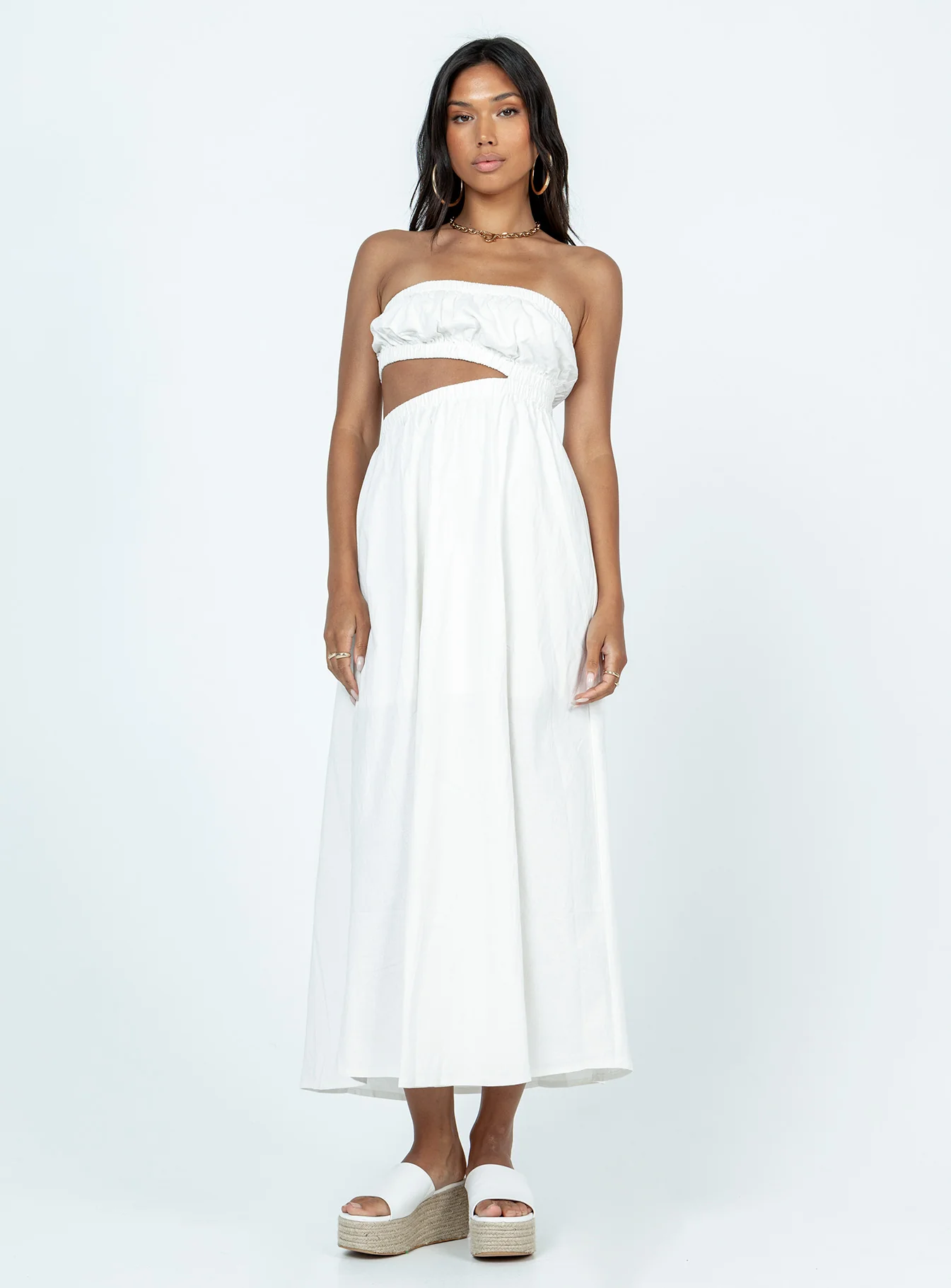 Raquel Midi Dress White