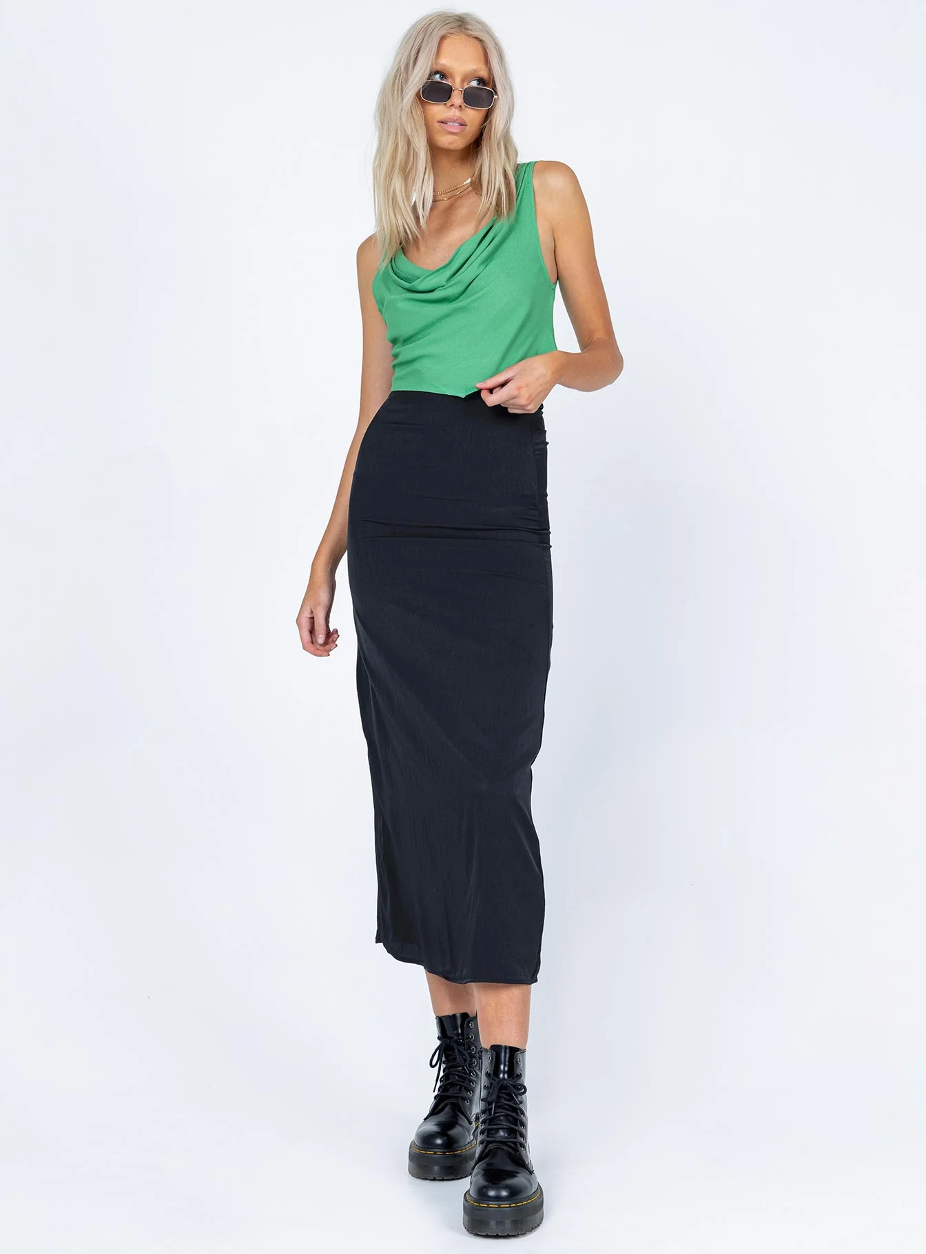 Tollis Midi Skirt Black