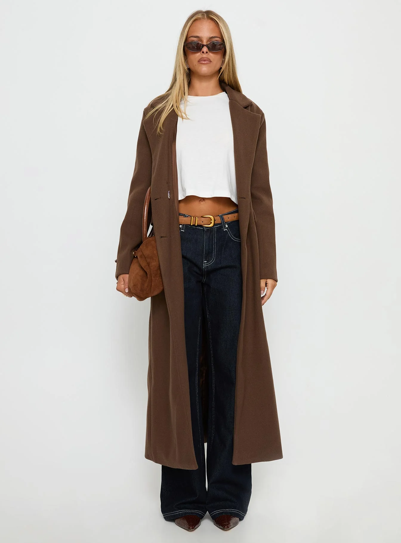 Lovergirl Longline Coat Brown