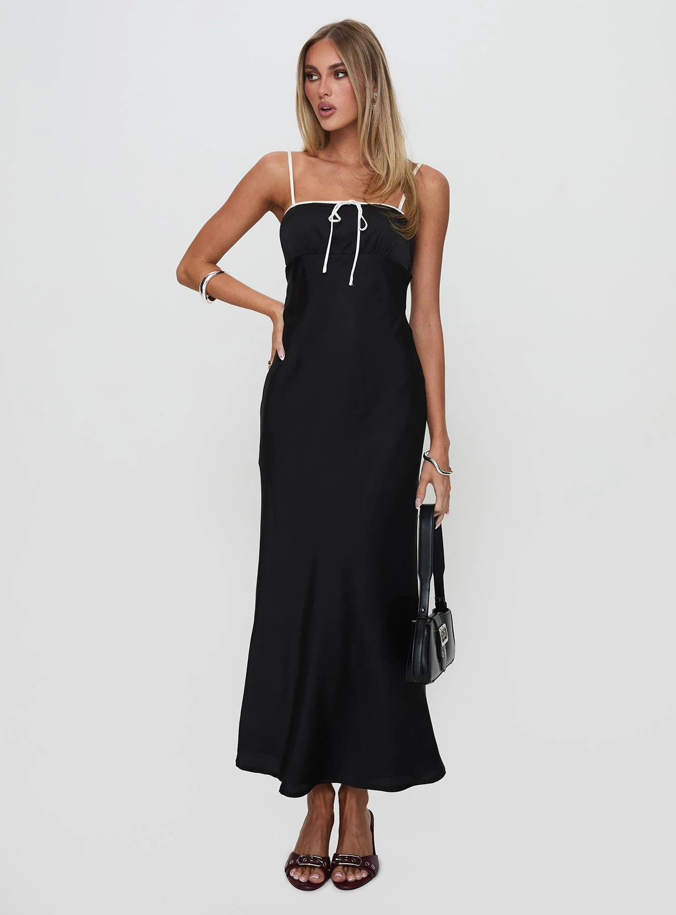 Vasiliki Maxi Dress Black / White