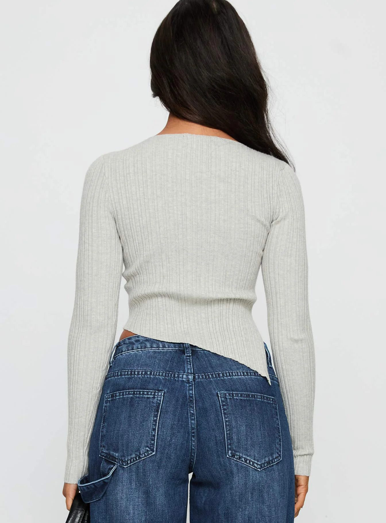 Ellara Long Sleeve Top Grey