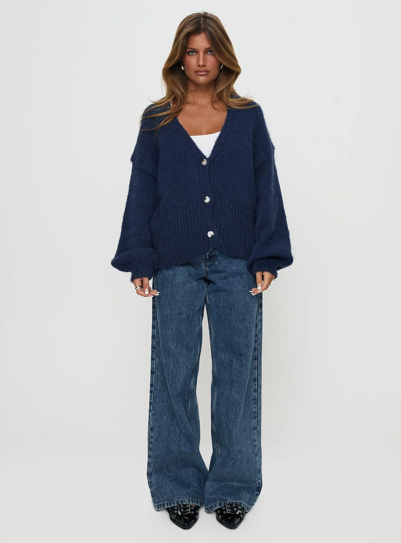 Yasmyn Knit Cardigan Royal Blue