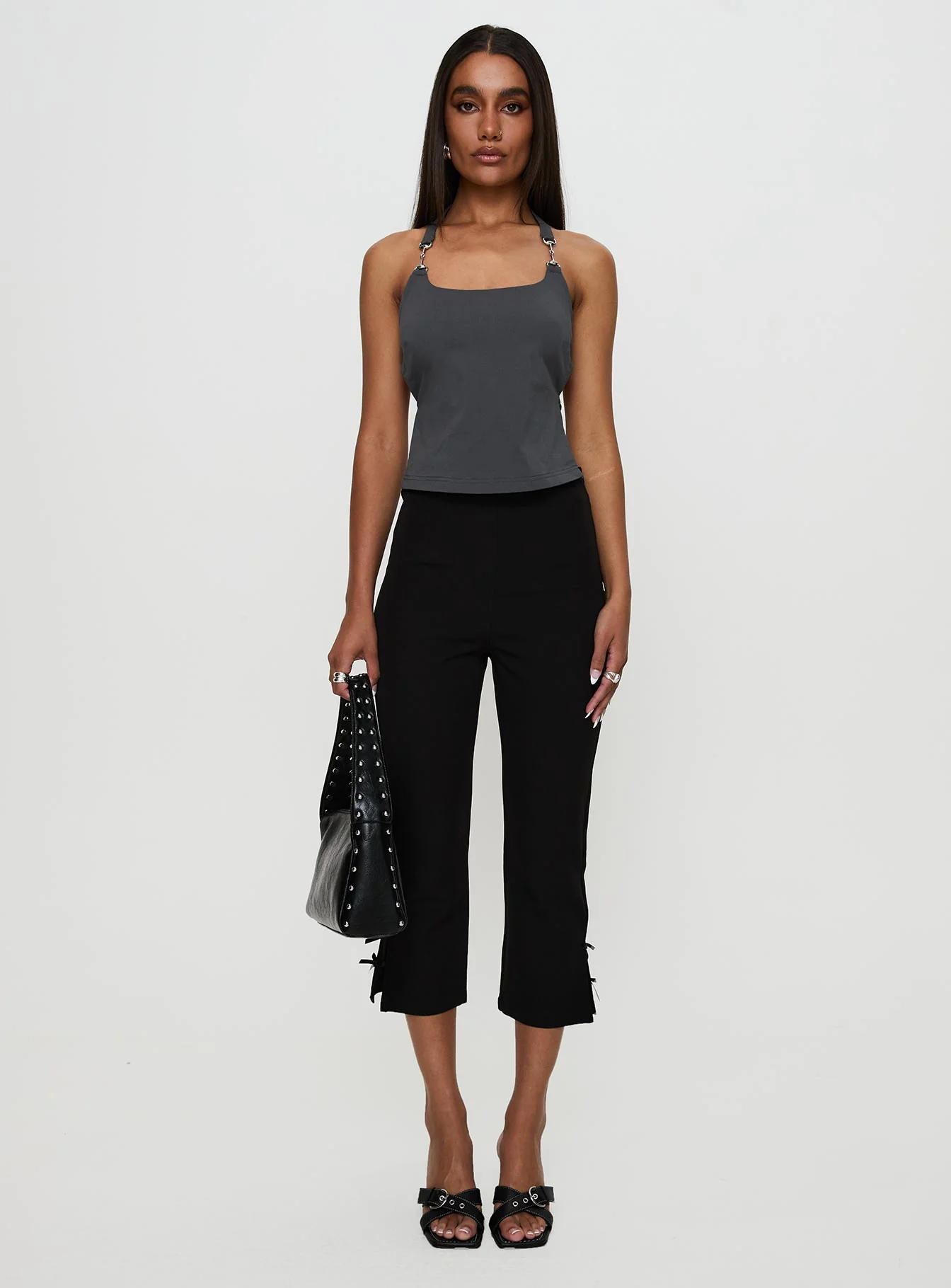 Eyes On You Backless Top Slate