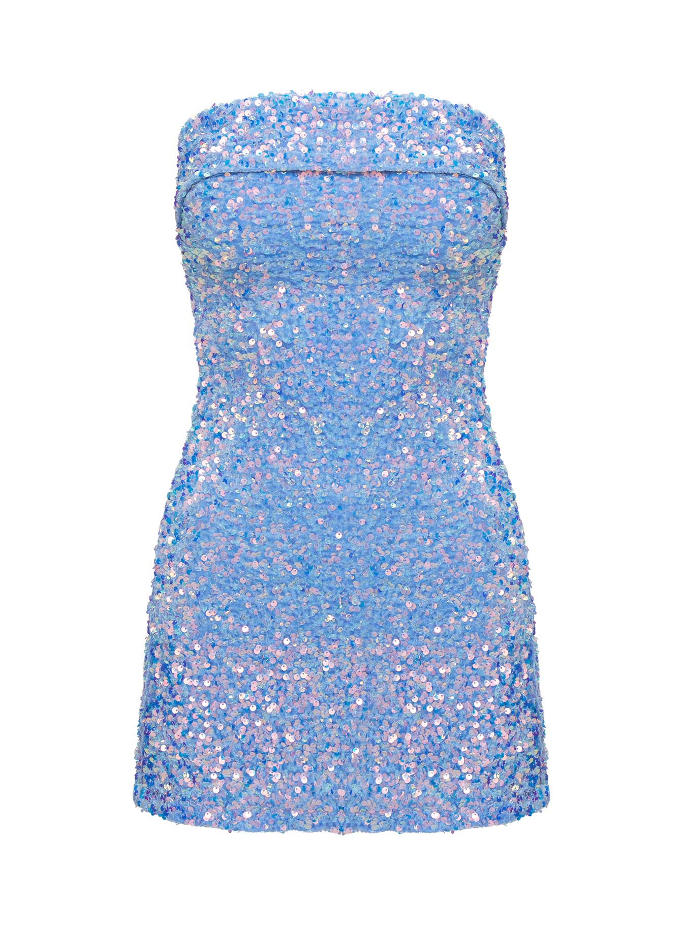 Caprina Sequin Mini Dress Light Blue
