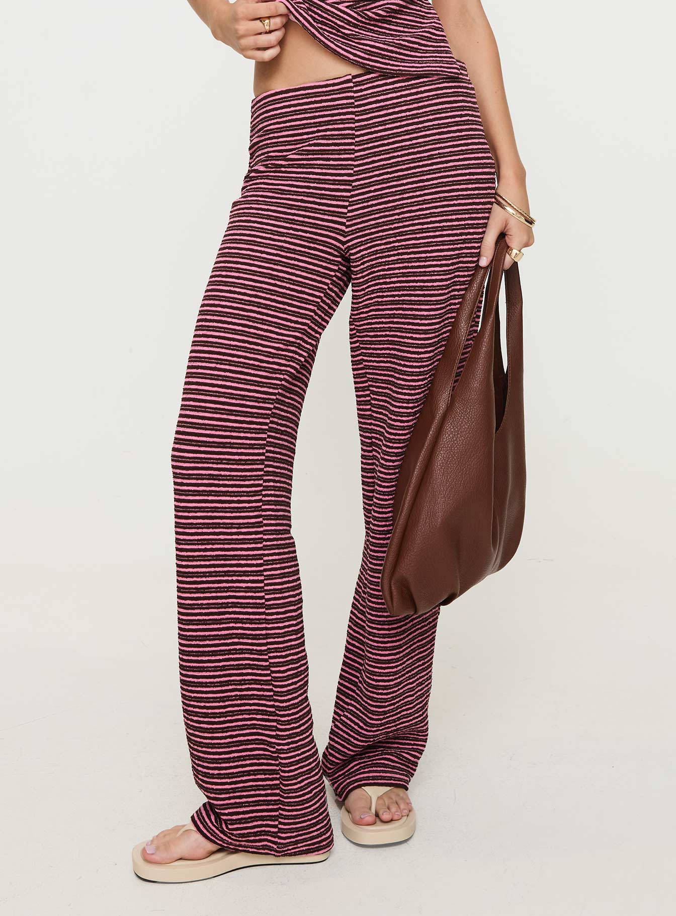 Televize Pants Brown / Pink