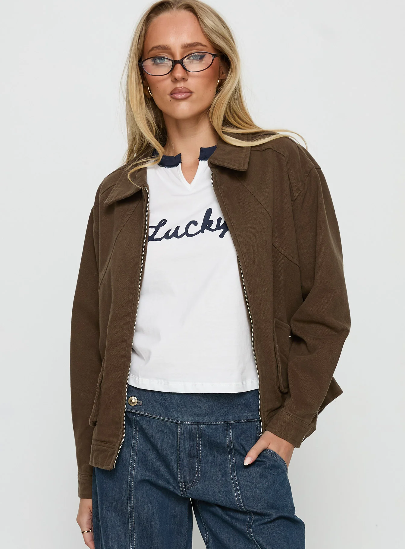 Nelsie Collared Oversized Jacket Green