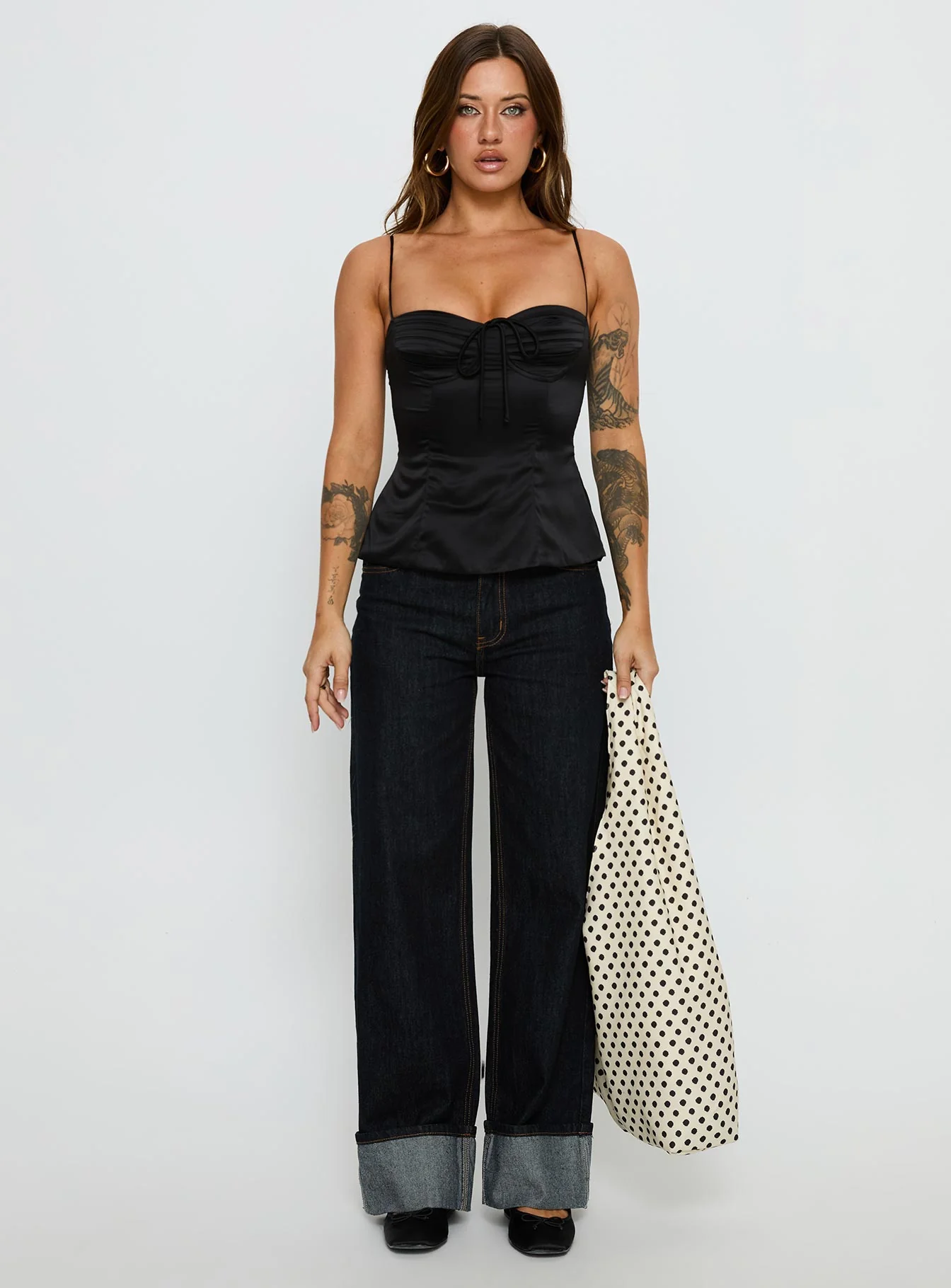 Hildy Tie Back Top Black