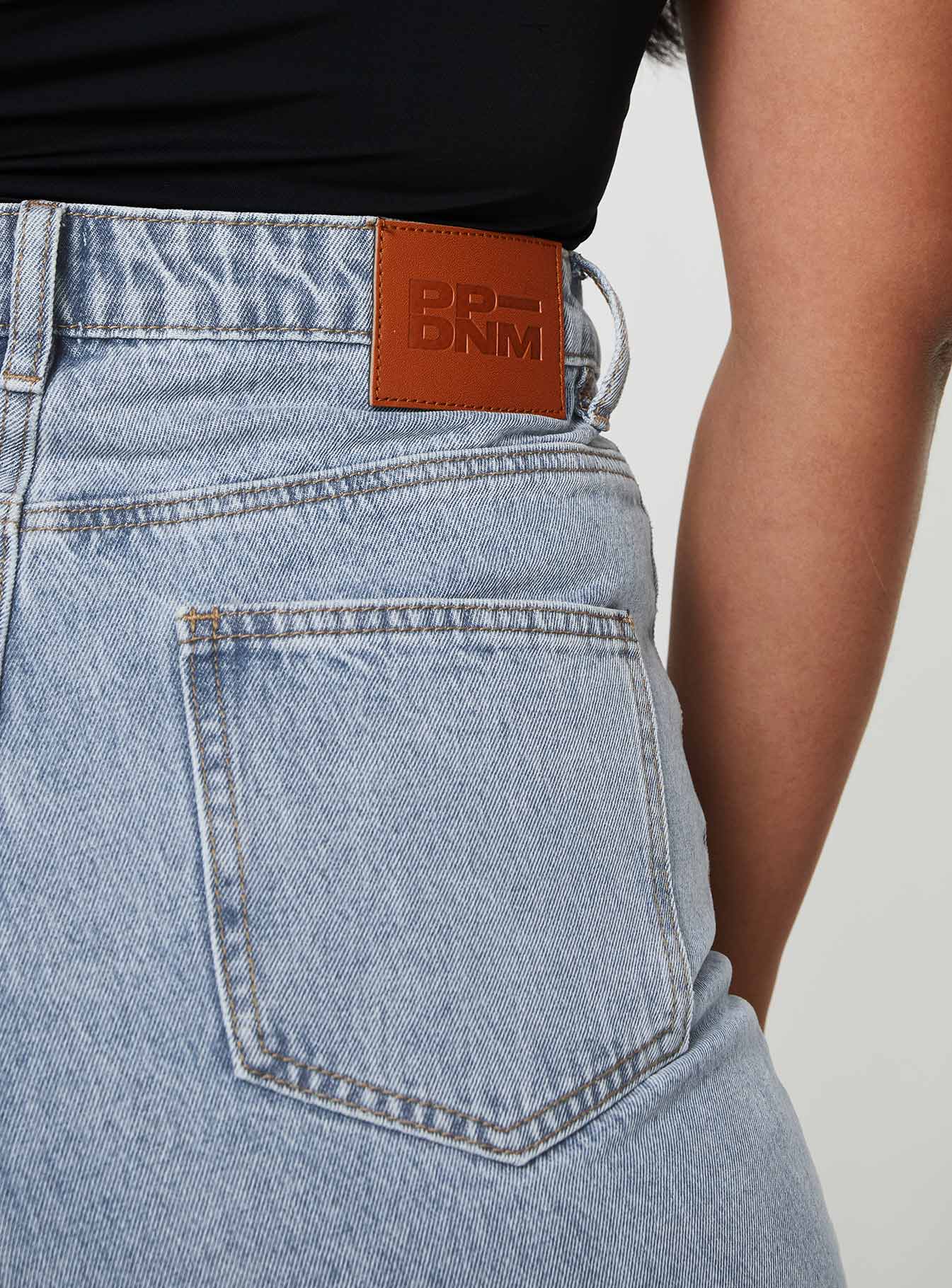 Nicolo High Rise Straight Leg Jeans Light Blue Wash